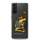 The Tractor Mugs Store Samsung Galaxy S21 Plus John Deere 410G Backhoe | Clear Case for Samsung® Quality Farmers Merch