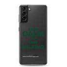 The Tractor Mugs Store Samsung Galaxy S21 Plus KEEP CALM and KEEP MILKING | Clear Case for Samsung® Quality Farmers Merch