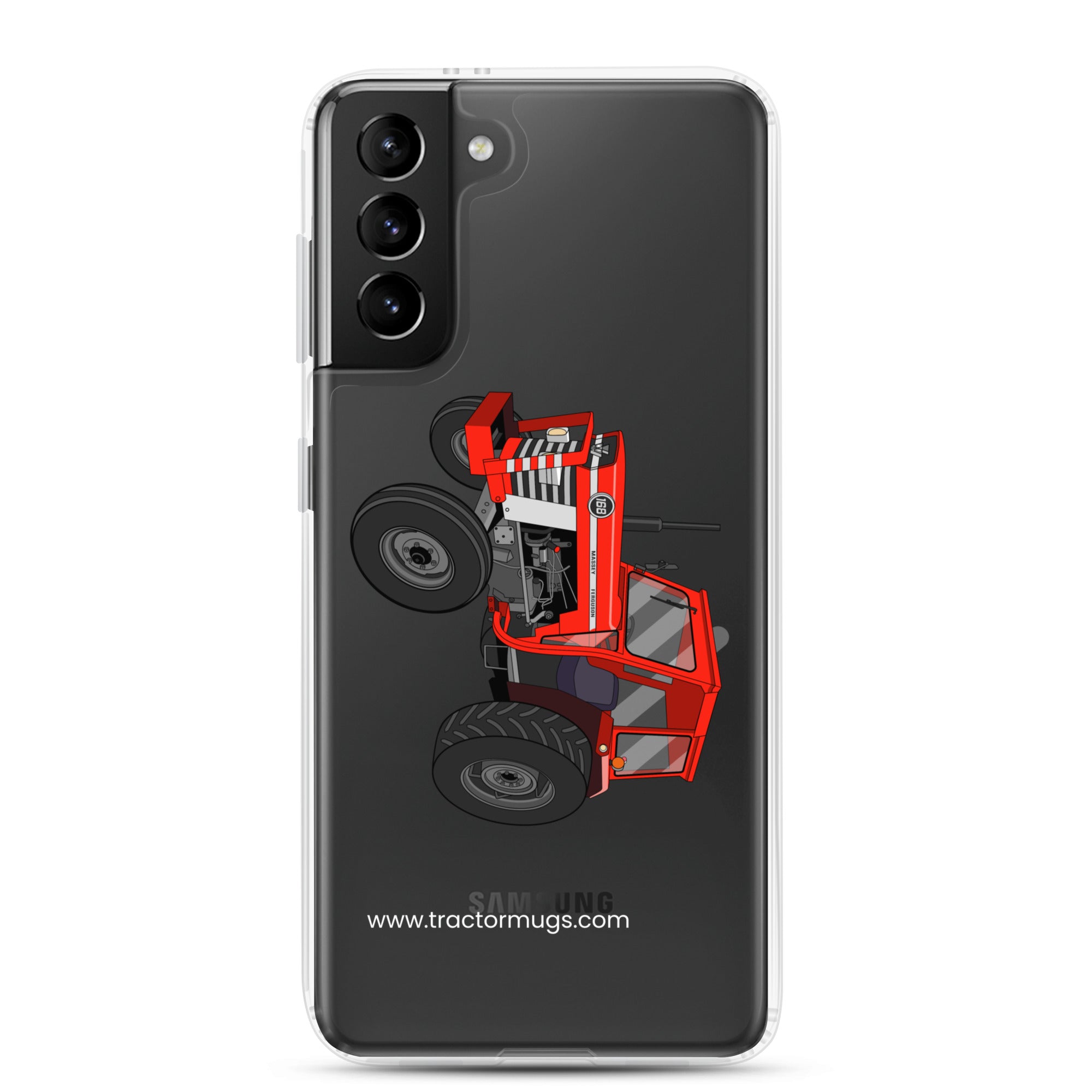 The Tractor Mugs Store Samsung Galaxy S21 Plus Massey Ferguson 168   |  Clear Case for Samsung® Quality Farmers Merch