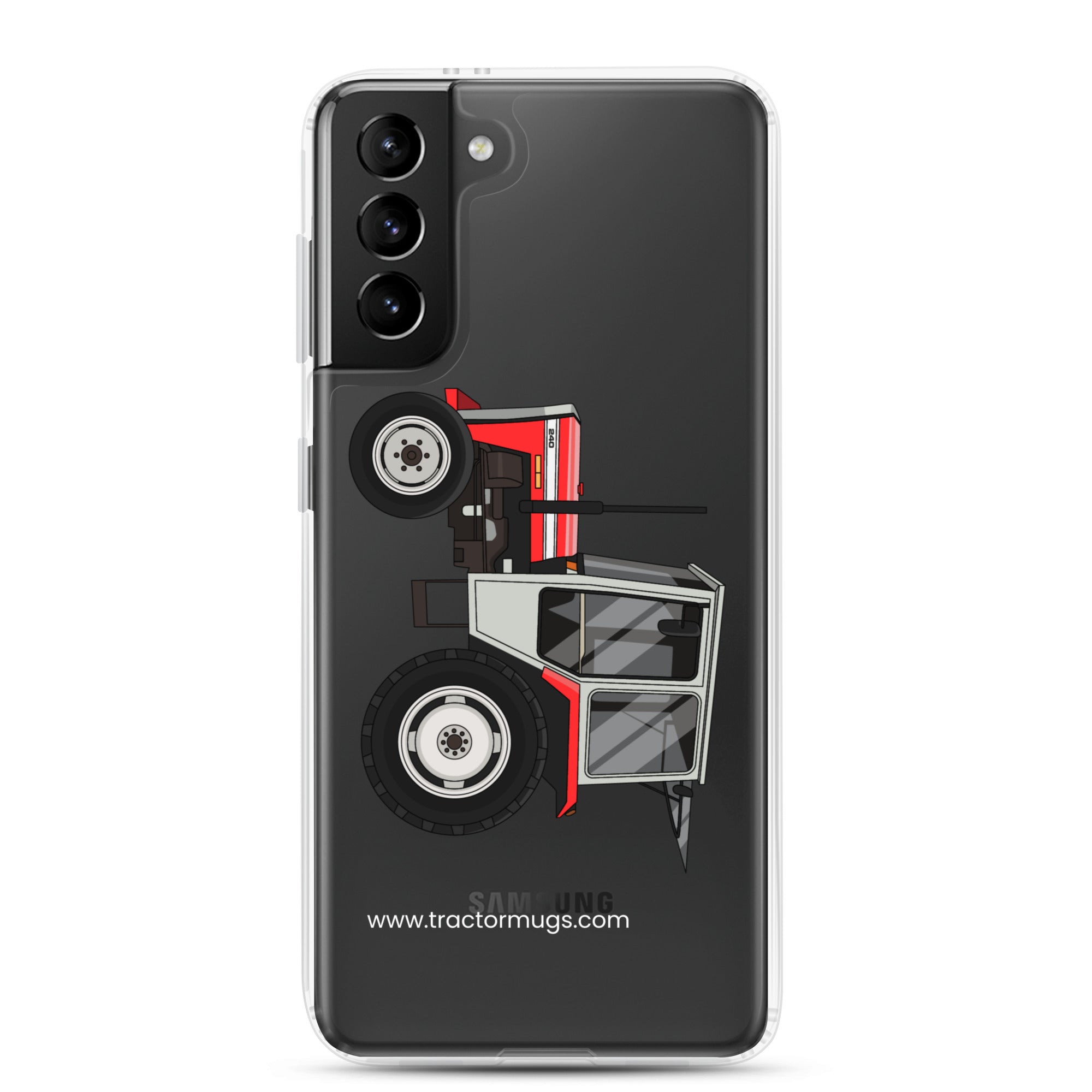 The Tractor Mugs Store Samsung Galaxy S21 Plus Massey Ferguson 240 | Clear Case for Samsung® Quality Farmers Merch