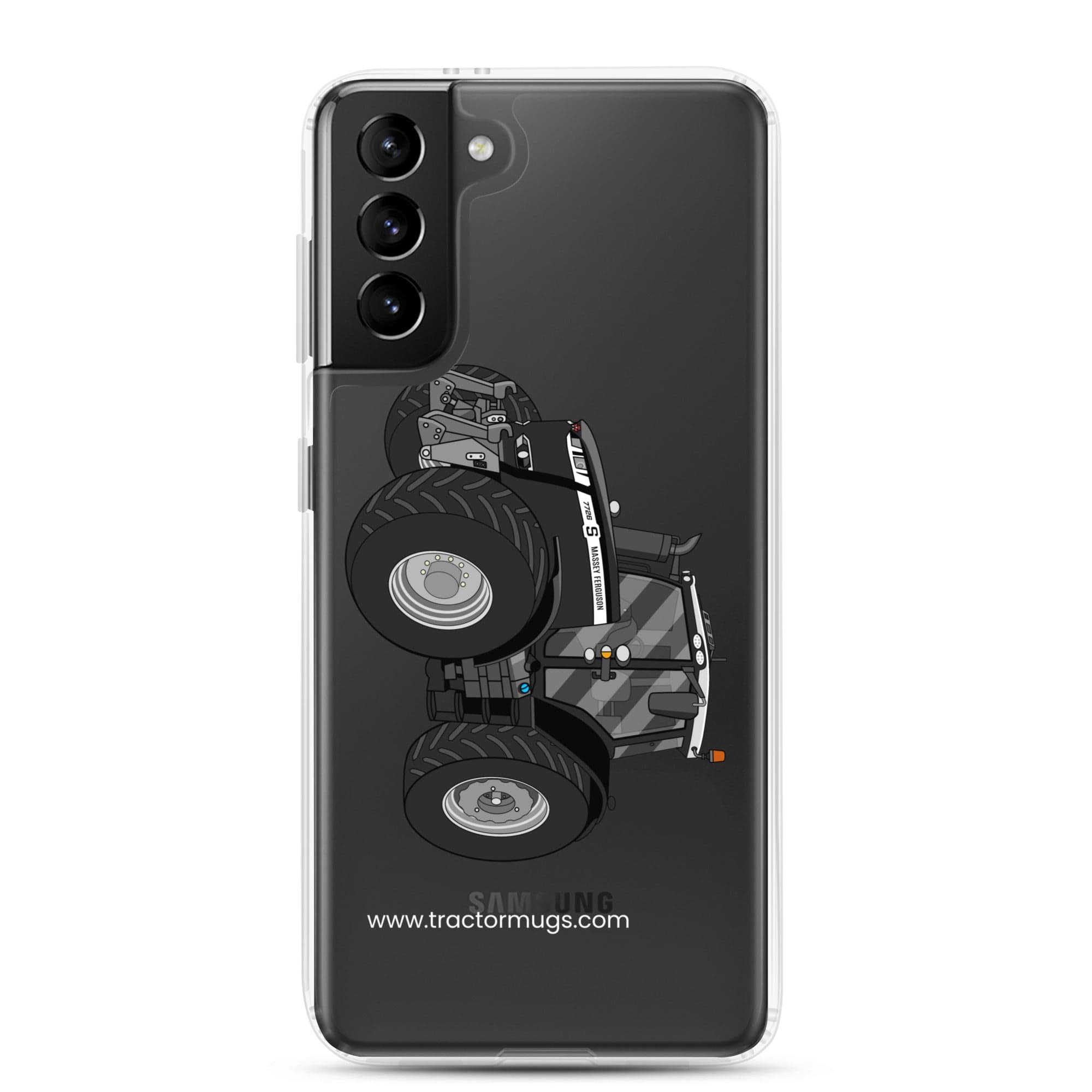 The Tractor Mugs Store Samsung Galaxy S21 Plus Massey Ferguson 7726S Black Beauty | Clear Case for Samsung® Quality Farmers Merch