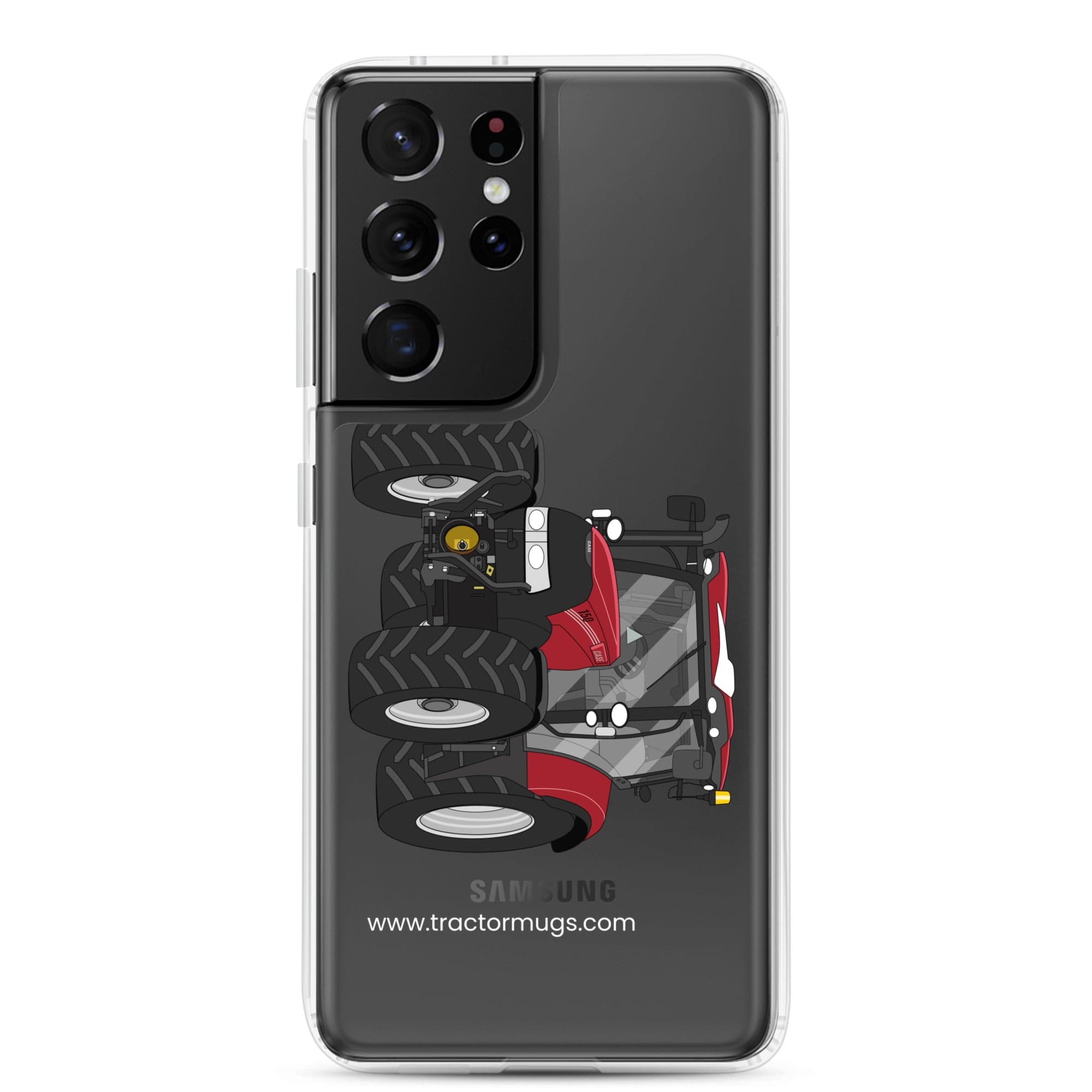 The Tractor Mugs Store Samsung Galaxy S21 Ultra Case IH Maxxum 150 Activedrive 8 | Clear Case for Samsung® Quality Farmers Merch