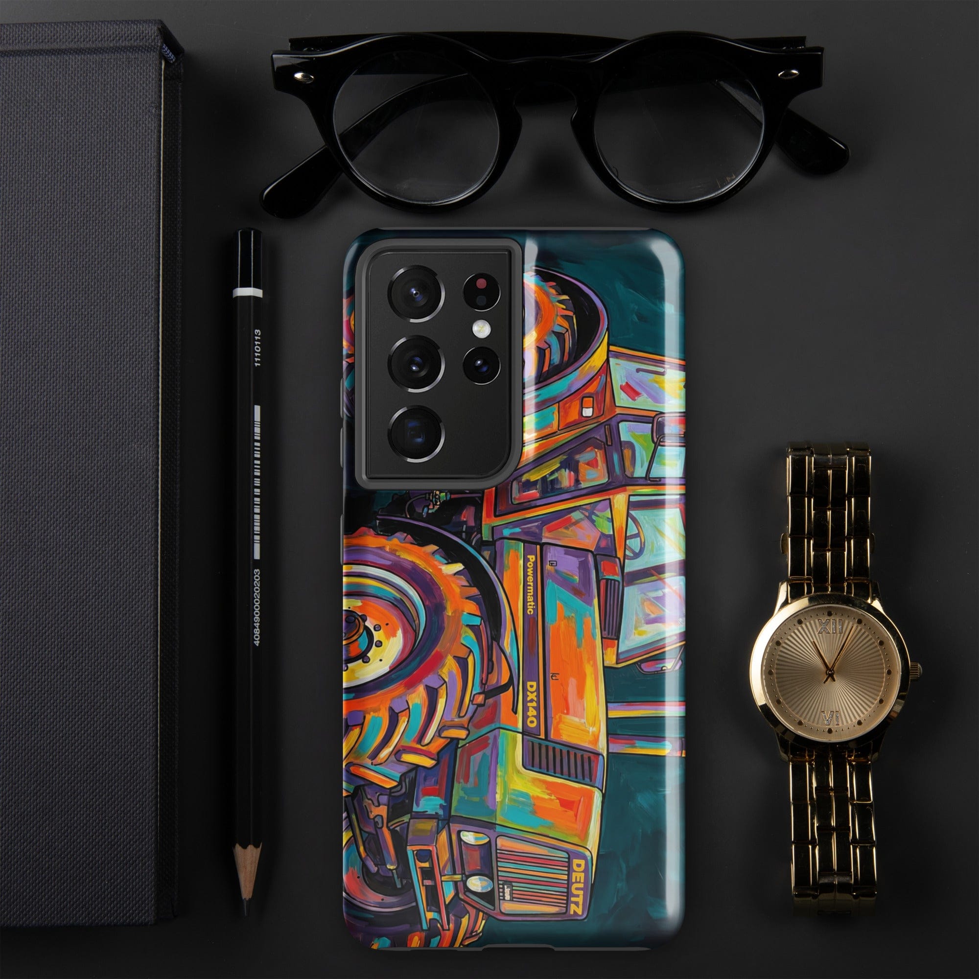 The Tractor Mugs Store Samsung Galaxy S21 Ultra Deutz Fahr DX 140 | Splash Art Tough case for Samsung® Quality Farmers Merch