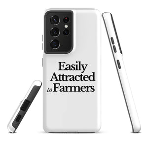 The Tractor Mugs Store Samsung Galaxy S21 Ultra EASILY ATTRACTED TO FARMERS | Tough case for Samsung® Quality Farmers Merch