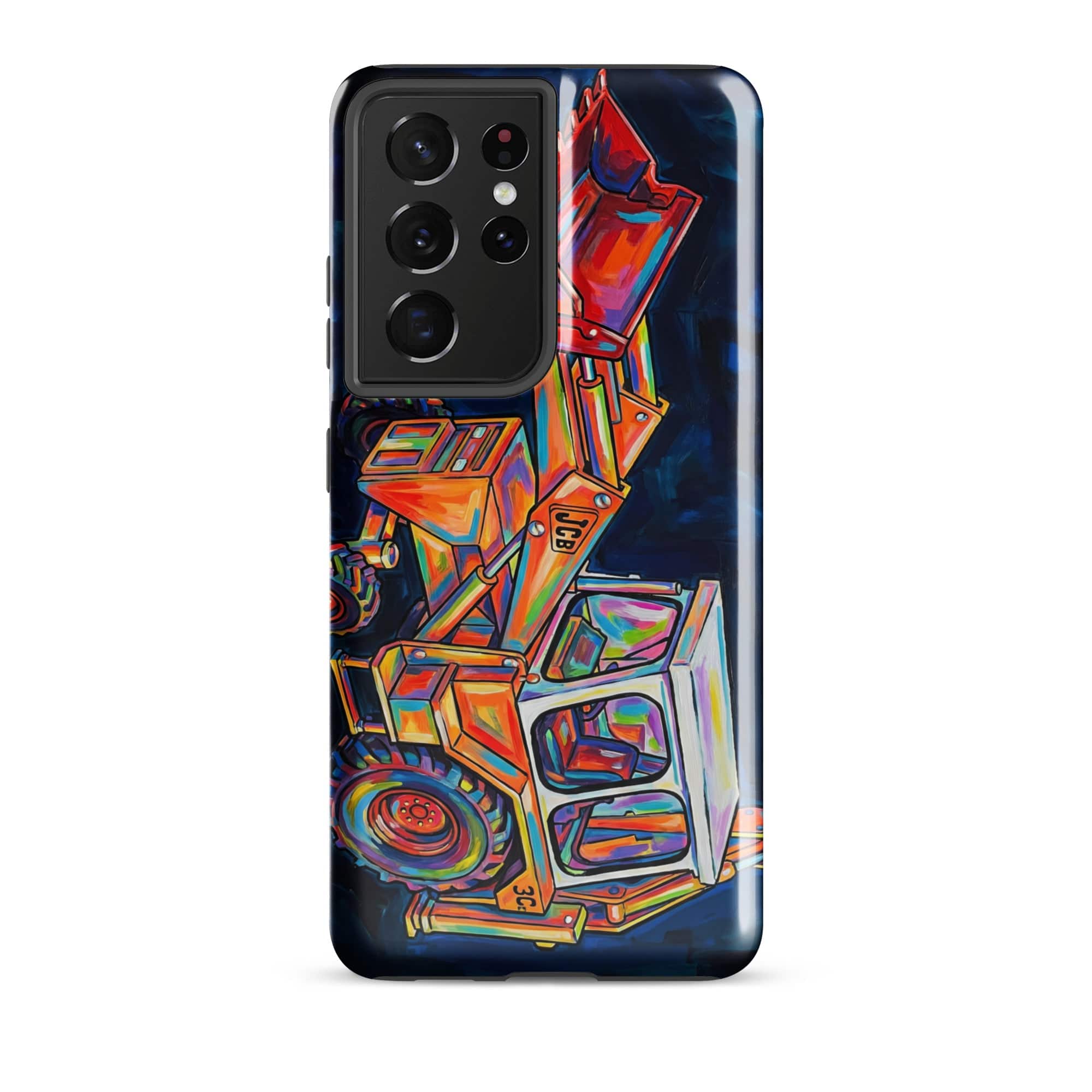 The Tractor Mugs Store Samsung Galaxy S21 Ultra JCB 3C II | Splash Art Tough case for Samsung® Quality Farmers Merch