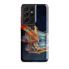 The Tractor Mugs Store Samsung Galaxy S21 Ultra JCB 3CX White Cabin | Splash Art Tough case for Samsung® Quality Farmers Merch