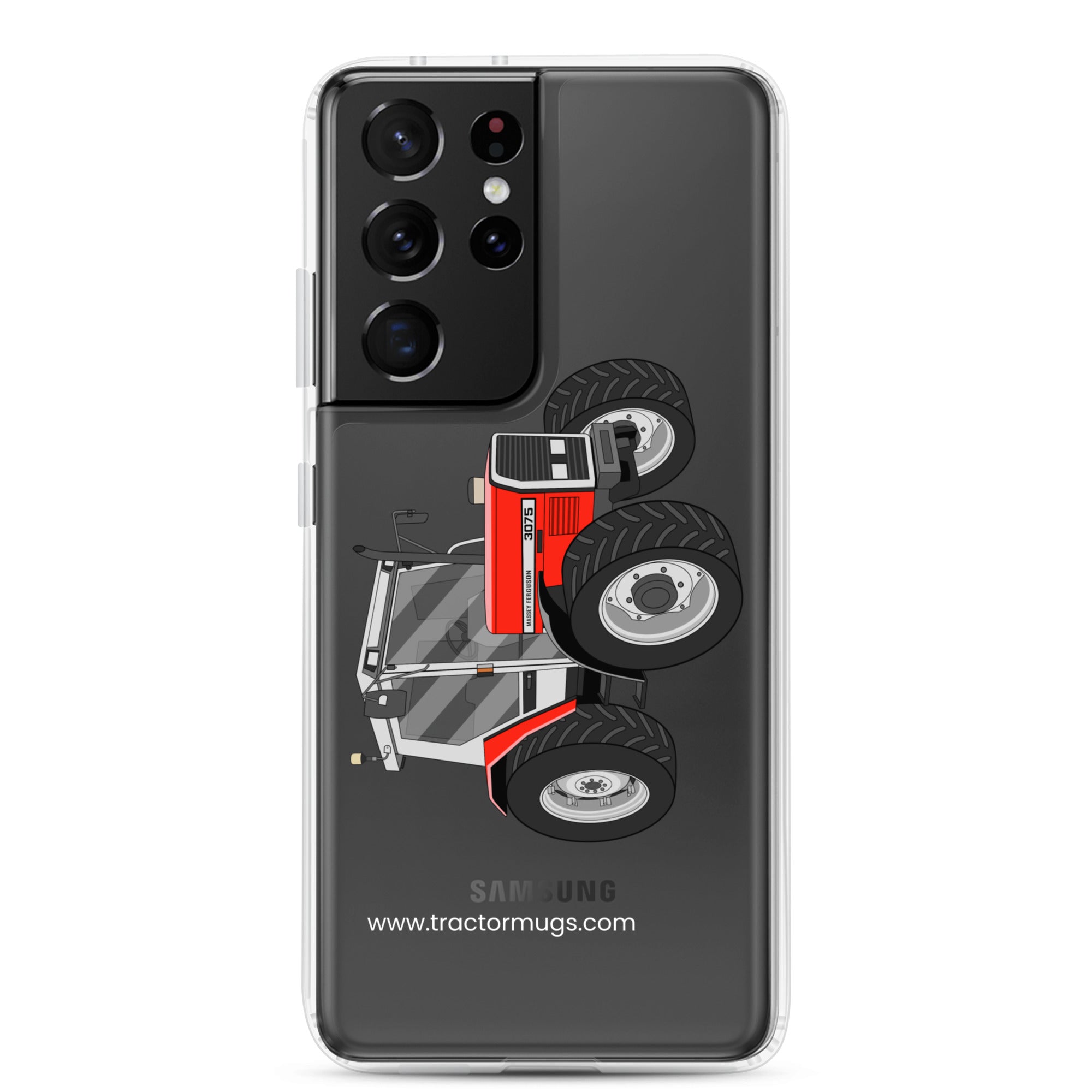 The Tractor Mugs Store Samsung Galaxy S21 Ultra Massey Ferguson 3075  |  Clear Case for Samsung® Quality Farmers Merch