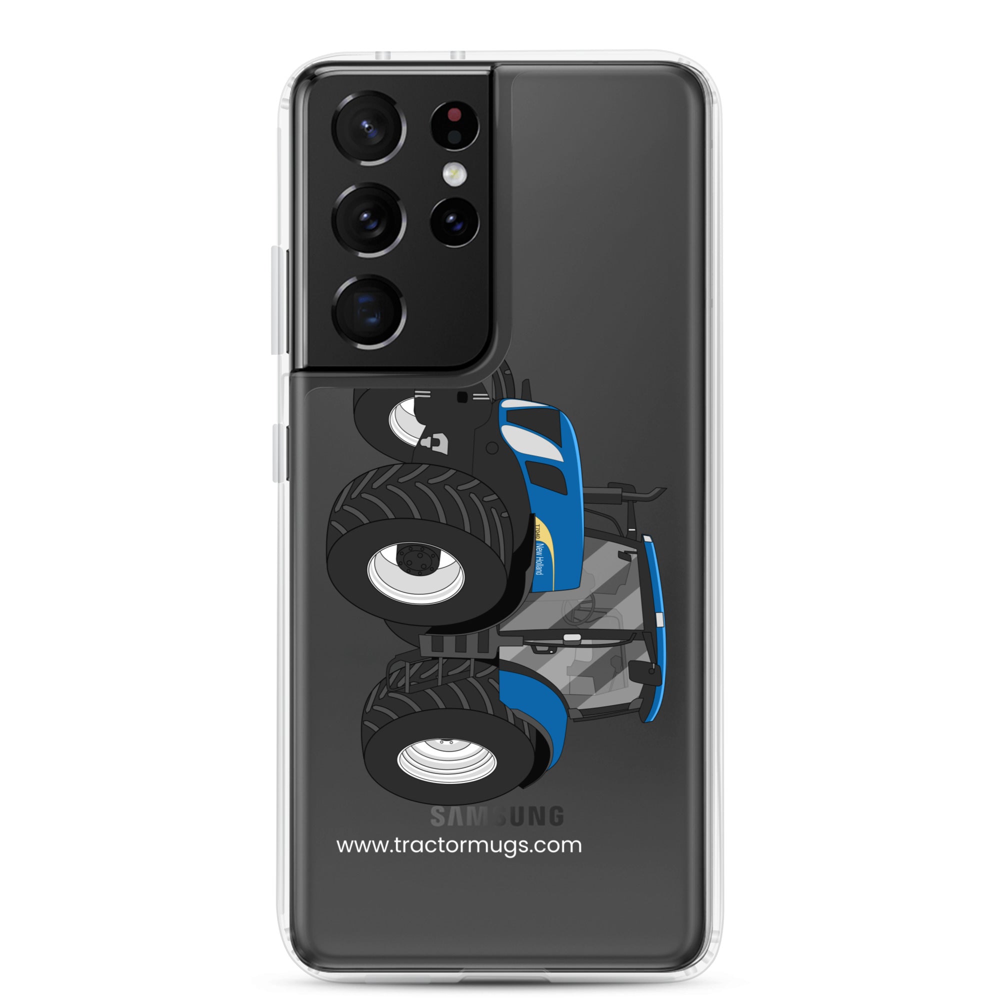 The Tractor Mugs Store Samsung Galaxy S21 Ultra New Holland The 7040-1 | Clear Case for Samsung® Quality Farmers Merch