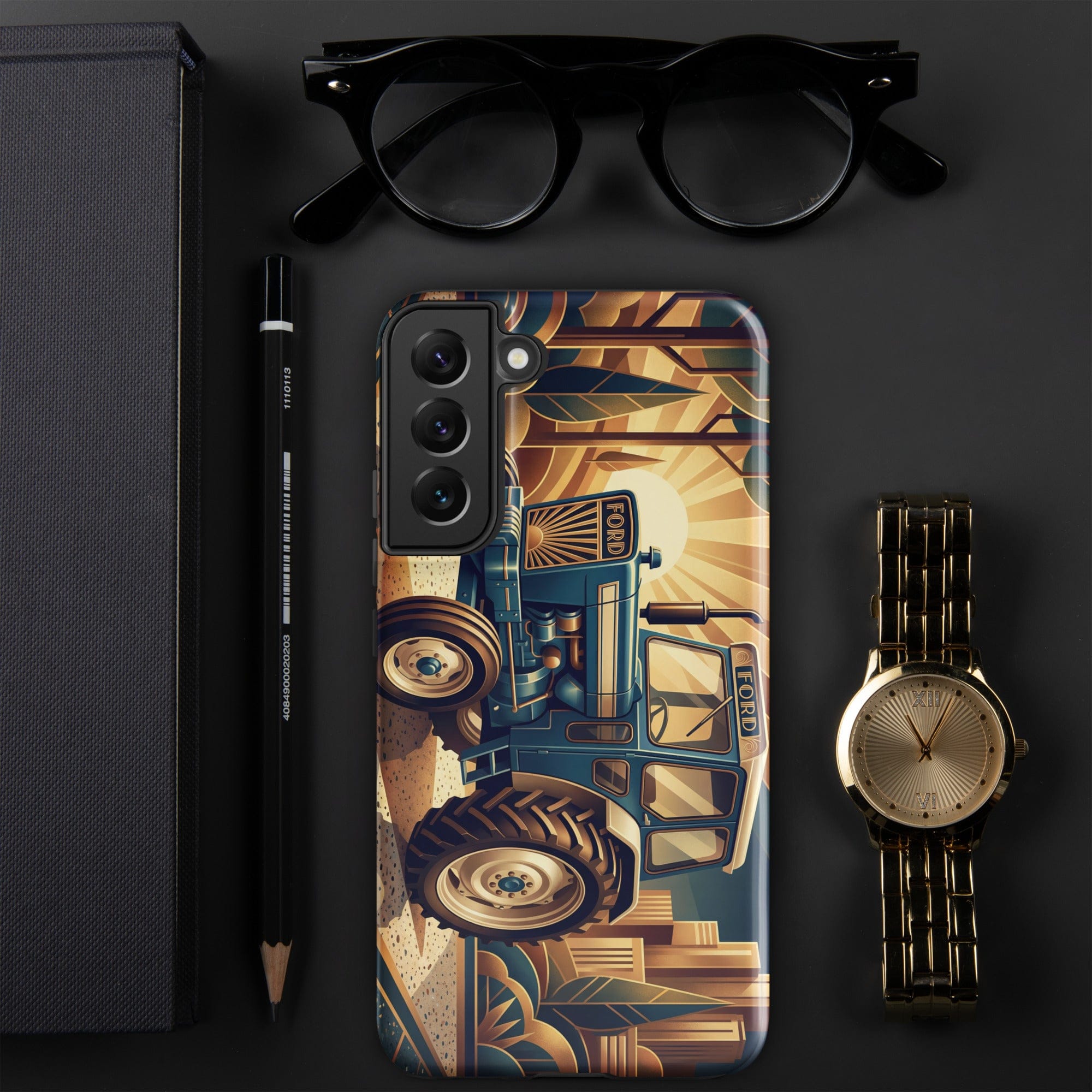 The Tractor Mugs Store Samsung Galaxy S22 Plus Ford 5000 | Art Deco Tough case for Samsung® Quality Farmers Merch