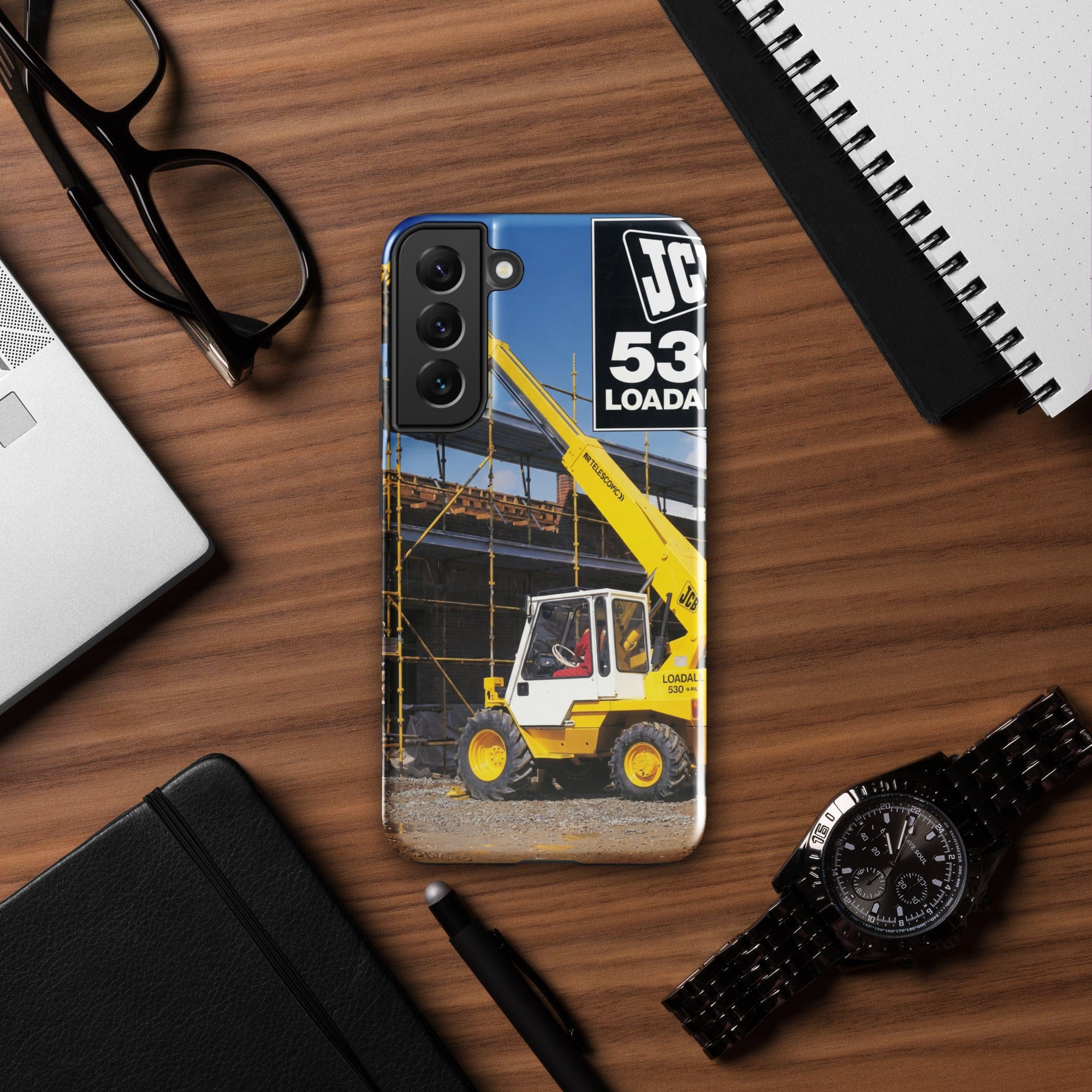 The Tractor Mugs Store Samsung Galaxy S22 Plus JCB Loadall 530 Brochure | Tough case for Samsung® Quality Farmers Merch