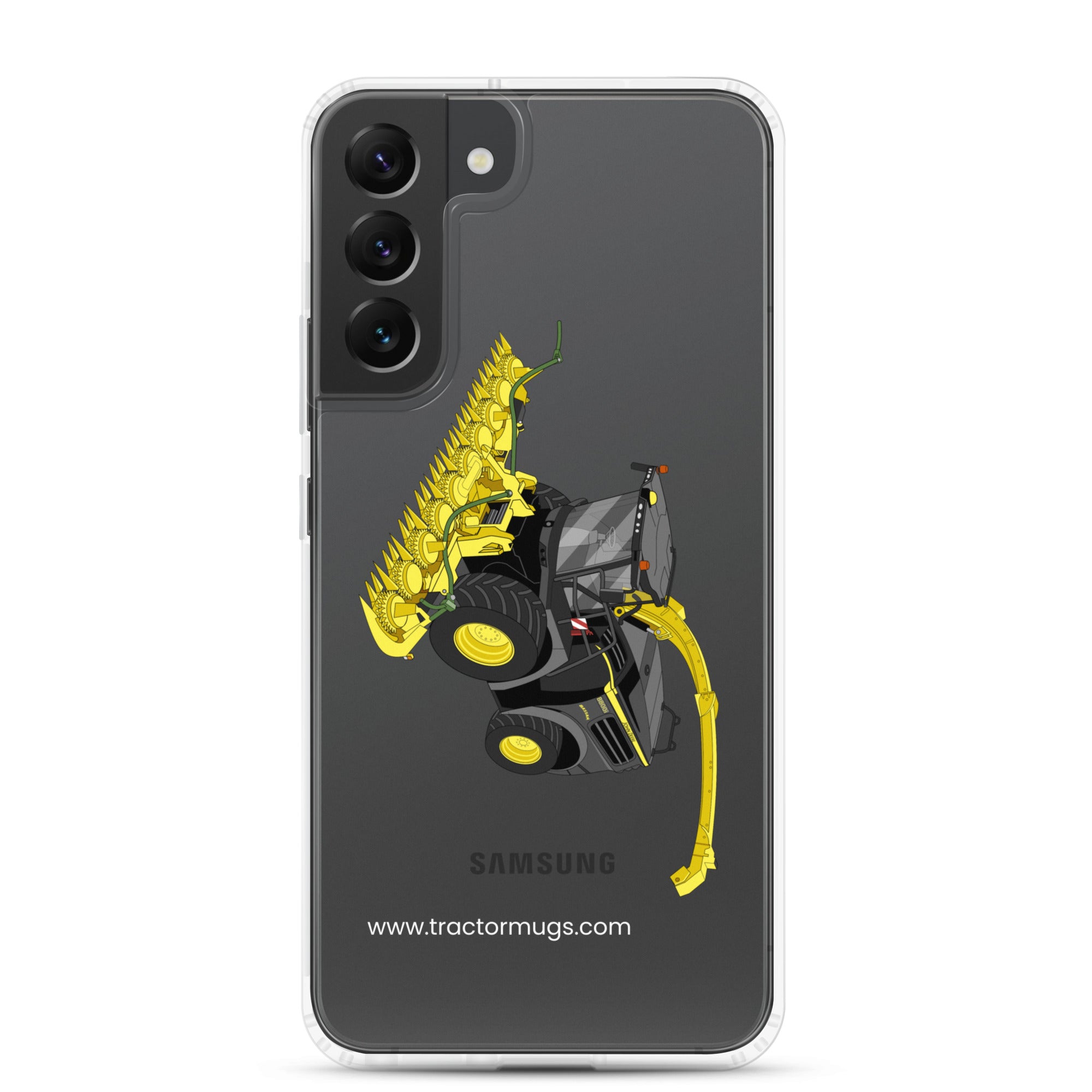 The Tractor Mugs Store Samsung Galaxy S22 Plus John Deere 8800 Black Beauty Silage Harvester | Clear Case for Samsung® Quality Farmers Merch