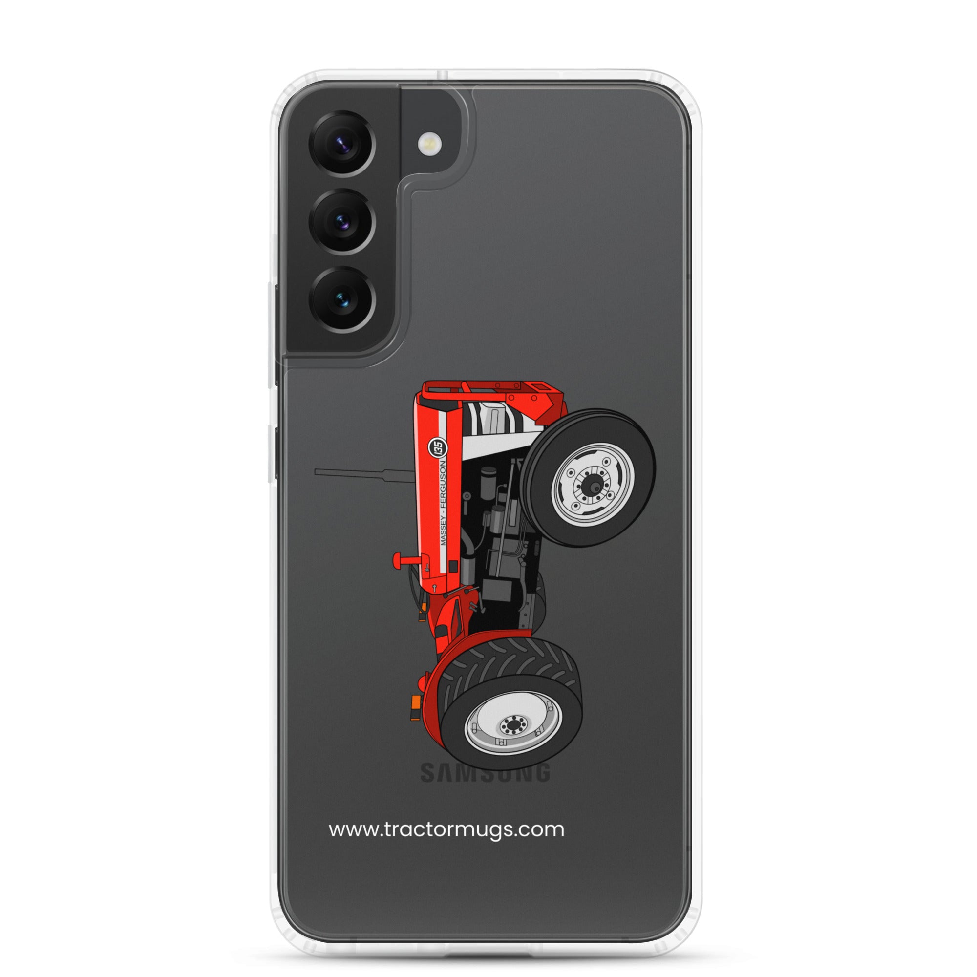 The Tractor Mugs Store Samsung Galaxy S22 Plus Massey Ferguson 135  |  Clear Case for Samsung® Quality Farmers Merch