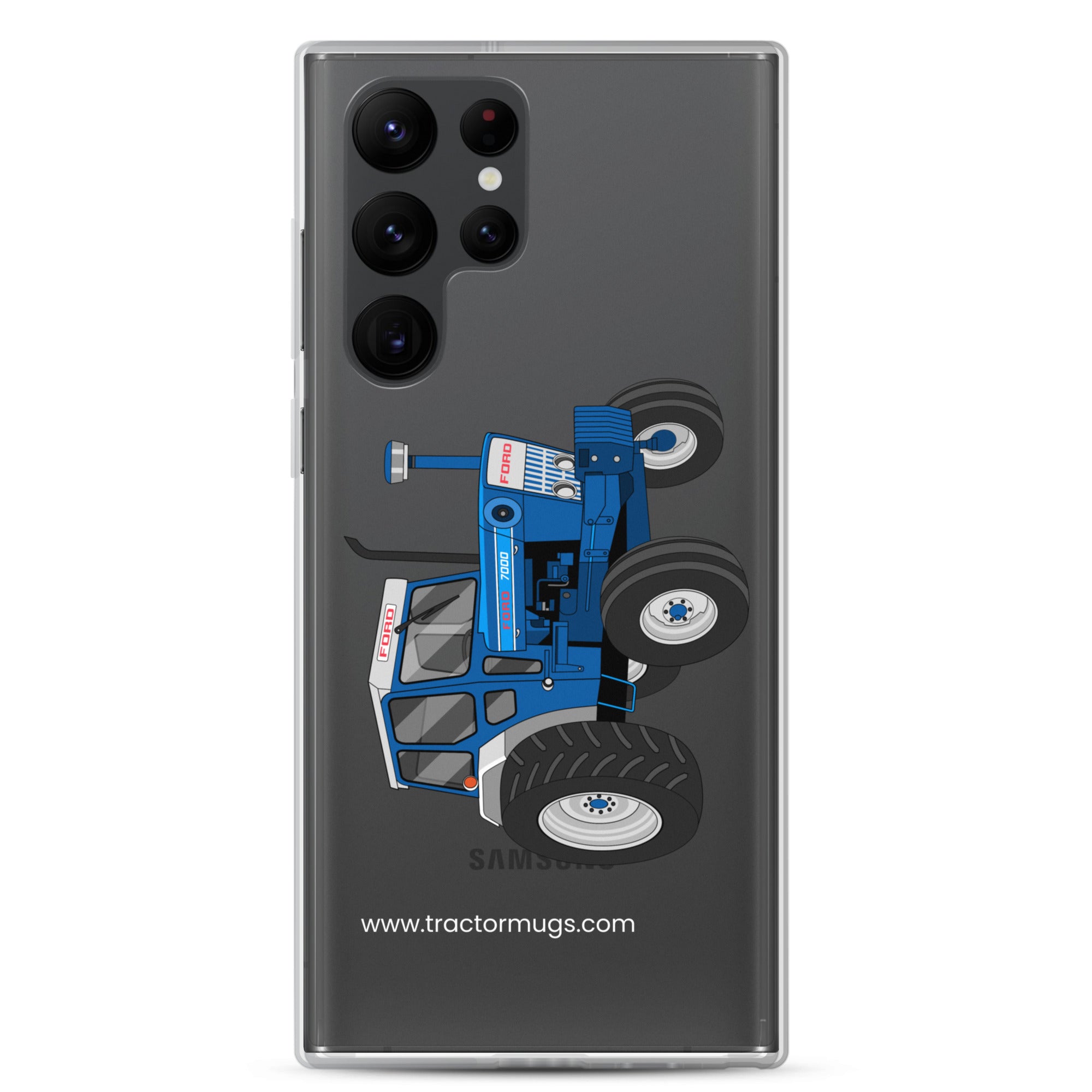 The Tractor Mugs Store Samsung Galaxy S22 Ultra Ford 7000  |  Clear Case for Samsung® Quality Farmers Merch