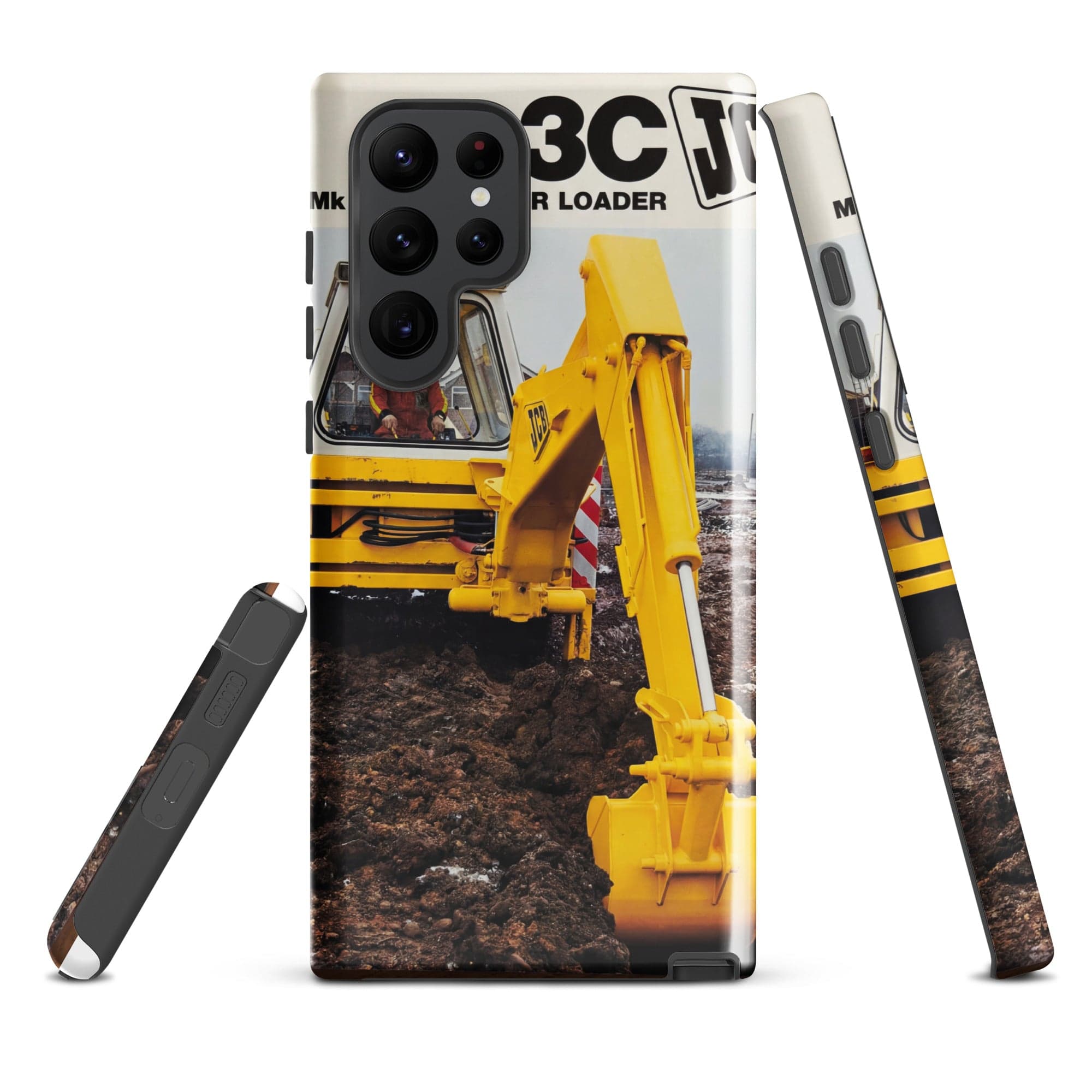 The Tractor Mugs Store Samsung Galaxy S22 Ultra JCB 3C II Advert | Tough case for Samsung® Quality Farmers Merch