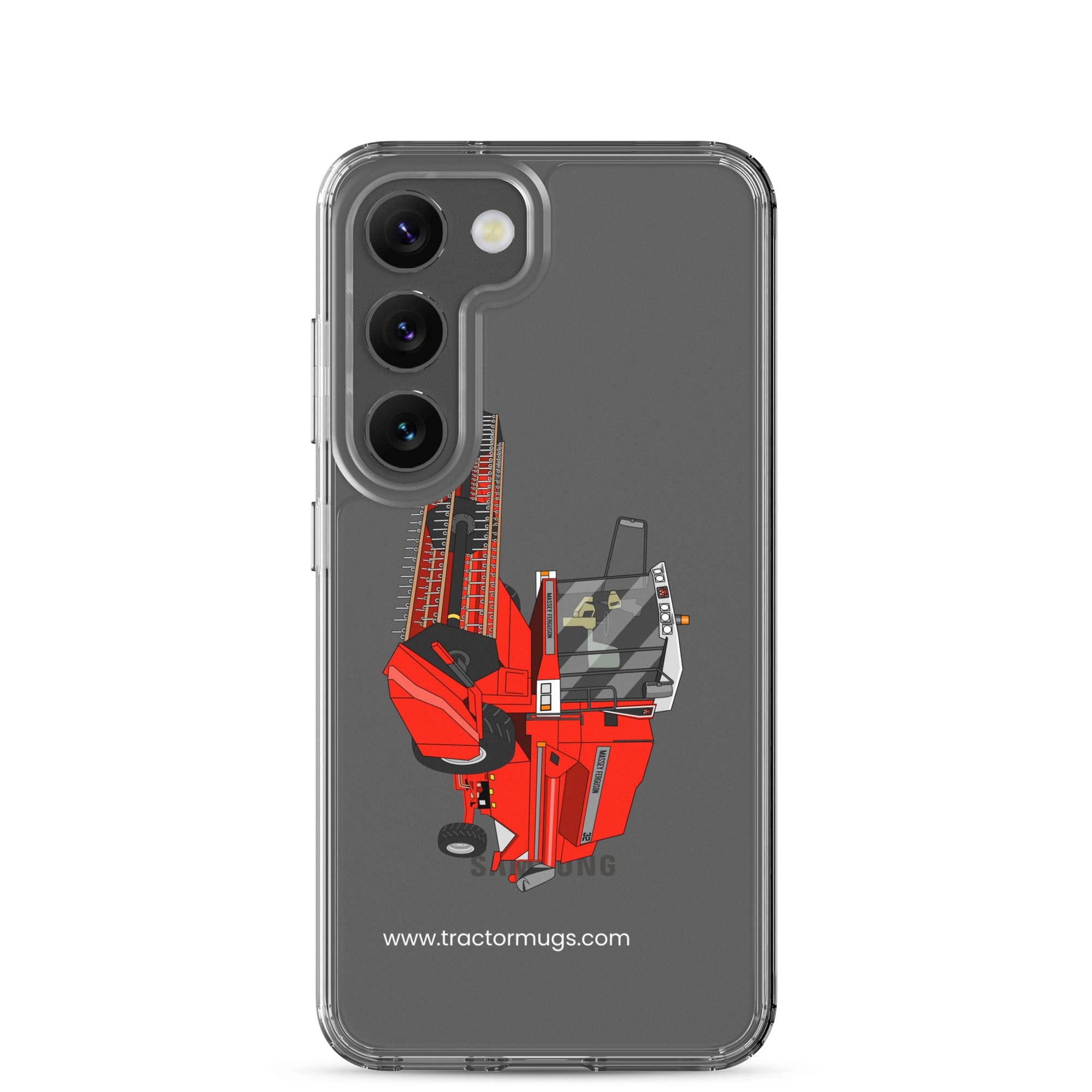 The Tractor Mugs Store Samsung Galaxy S23 1994 Massey Ferguson 32 Combine Harvester | Clear Case for Samsung® Quality Farmers Merch