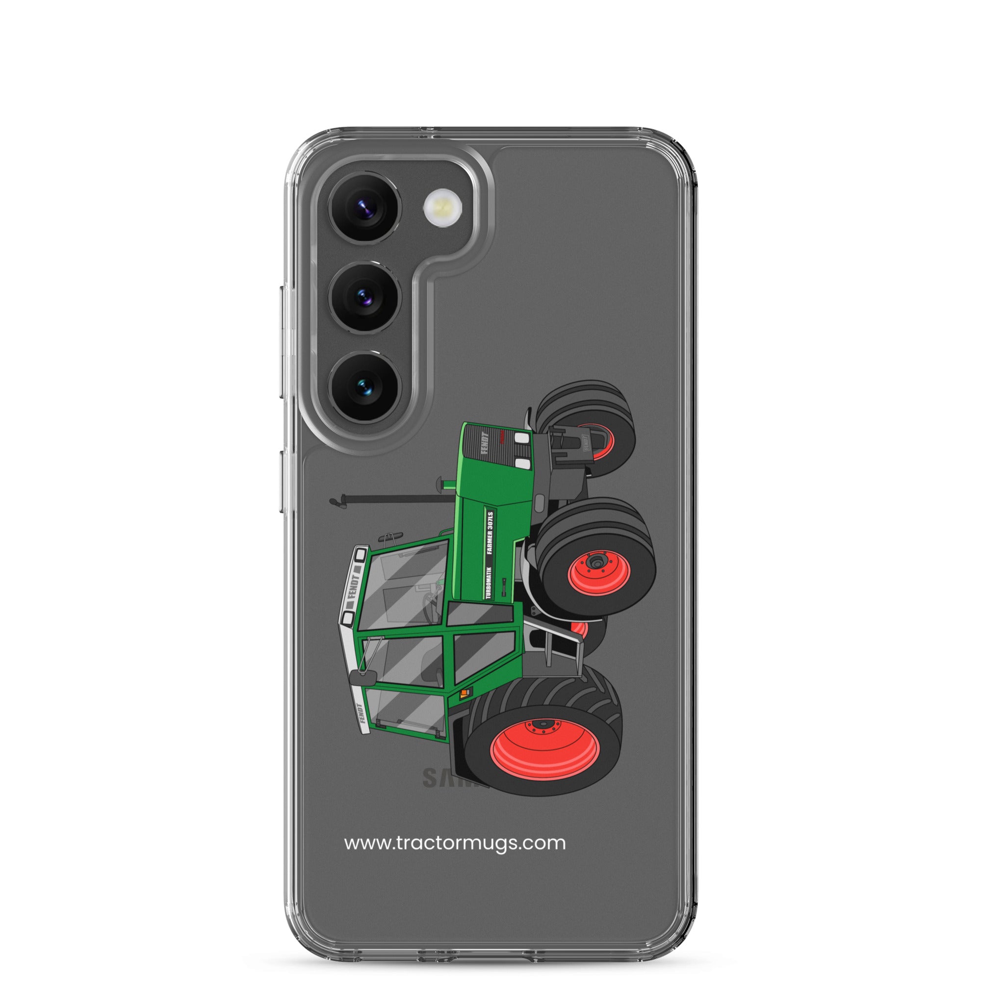 The Tractor Mugs Store Samsung Galaxy S23 Fendt Farmer TURBOMATIK 307 LSA  |  Clear Case for Samsung® Quality Farmers Merch