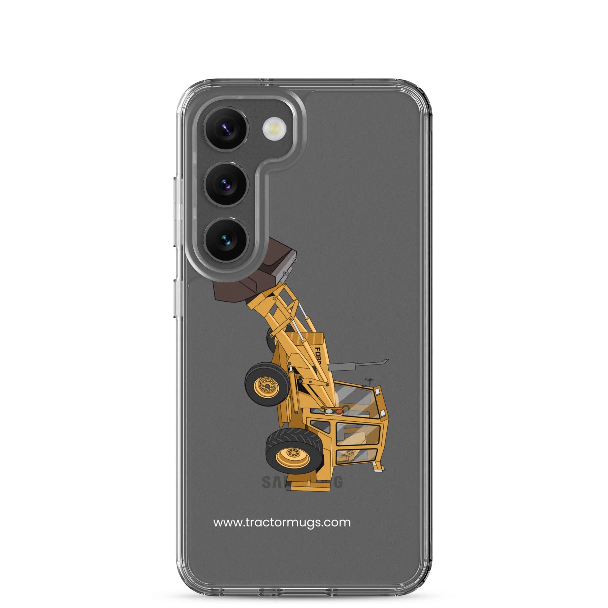 The Tractor Mugs Store Samsung Galaxy S23 Ford 550 Backhoe | Clear Case for Samsung® Quality Farmers Merch