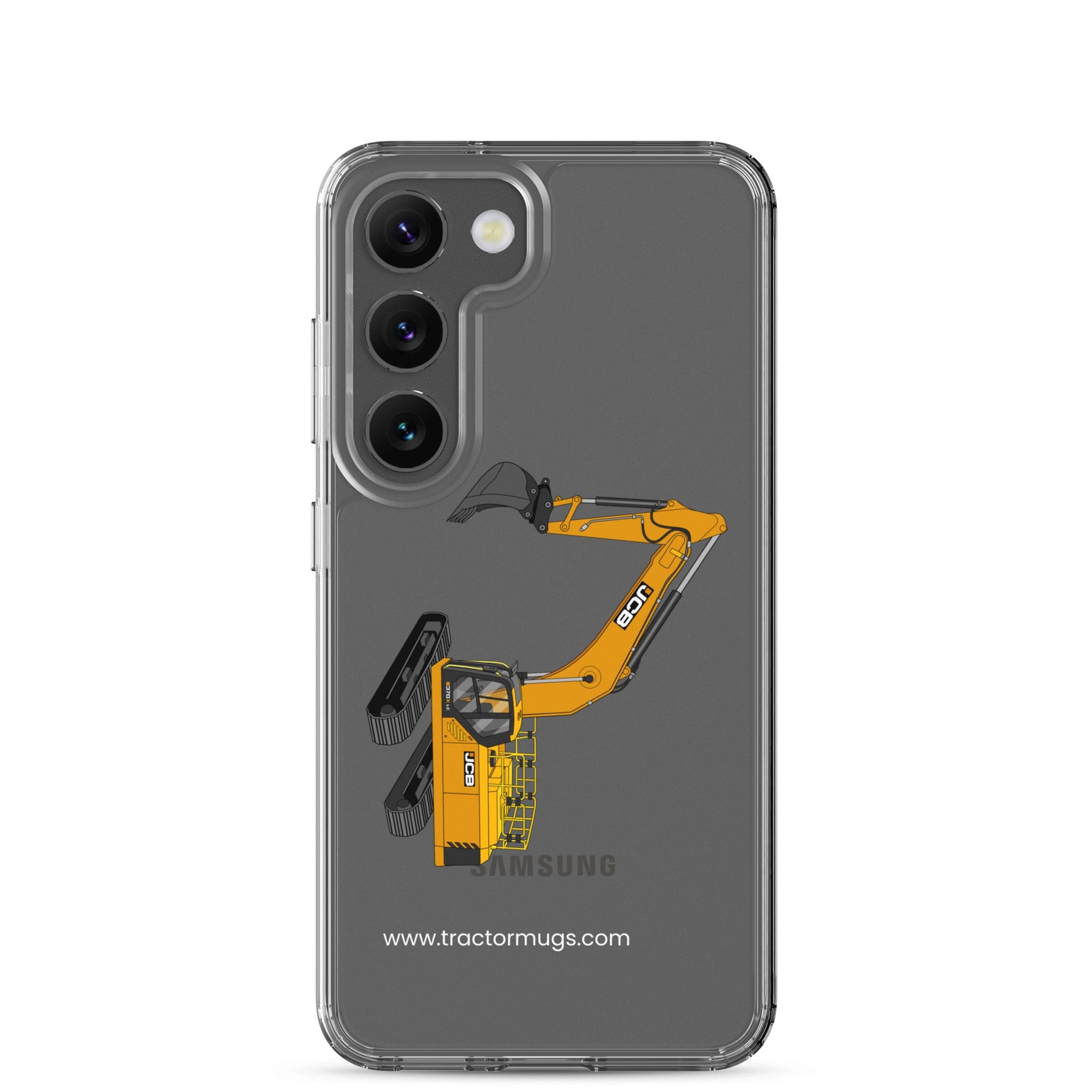 The Tractor Mugs Store Samsung Galaxy S23 JCB 370 LC | Clear Case for Samsung® Quality Farmers Merch