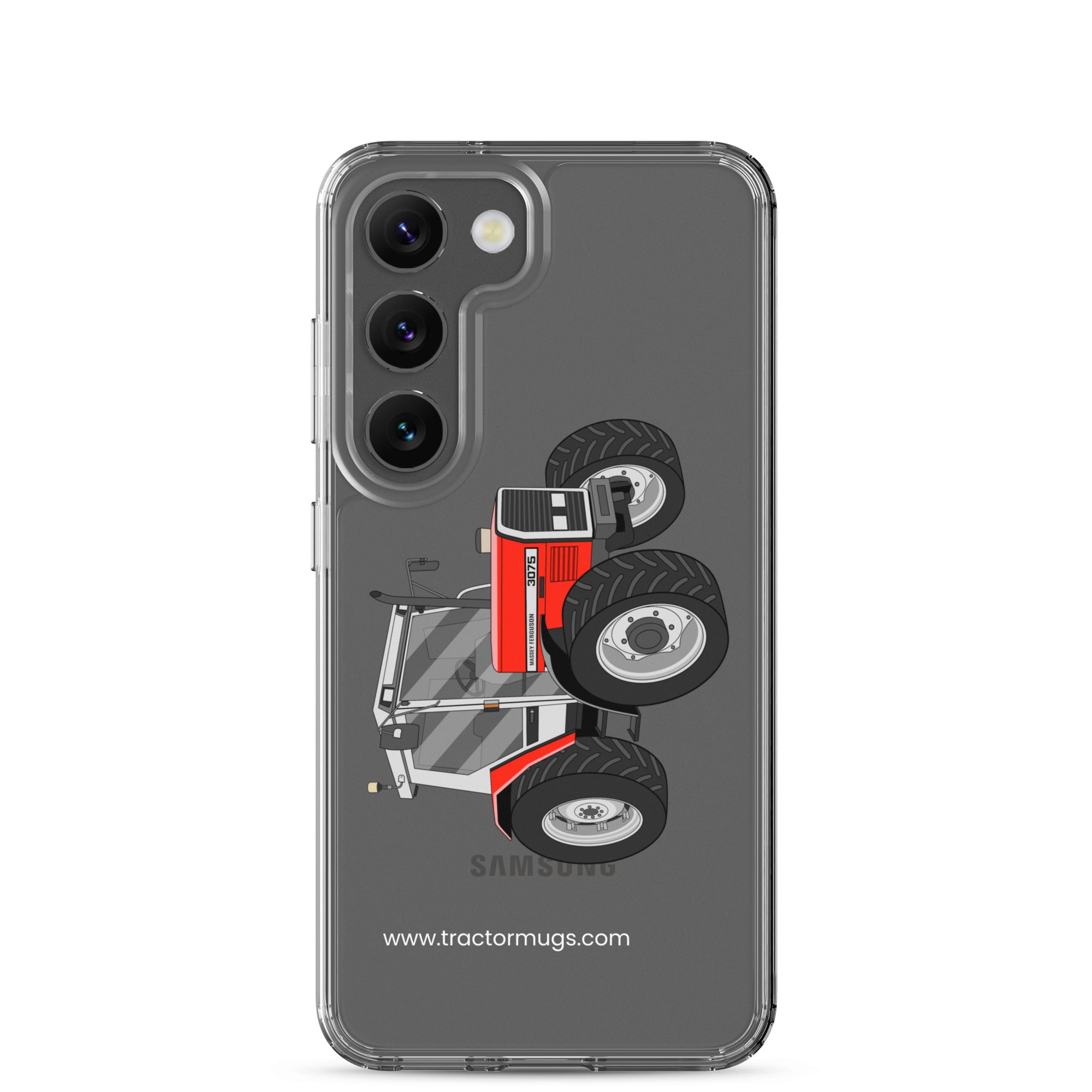The Tractor Mugs Store Samsung Galaxy S23 Massey Ferguson 3075  |  Clear Case for Samsung® Quality Farmers Merch