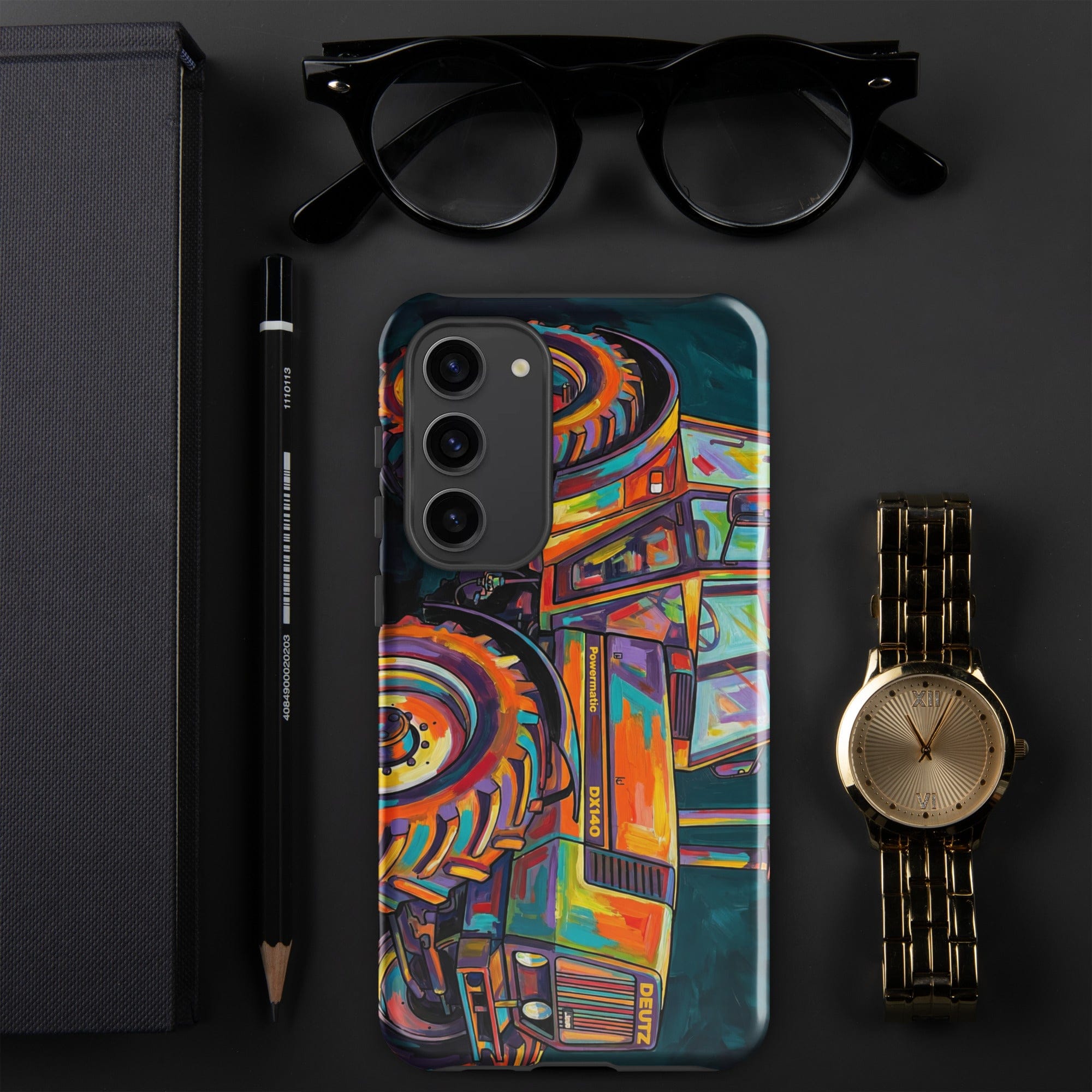 The Tractor Mugs Store Samsung Galaxy S23 Plus Deutz Fahr DX 140 | Splash Art Tough case for Samsung® Quality Farmers Merch