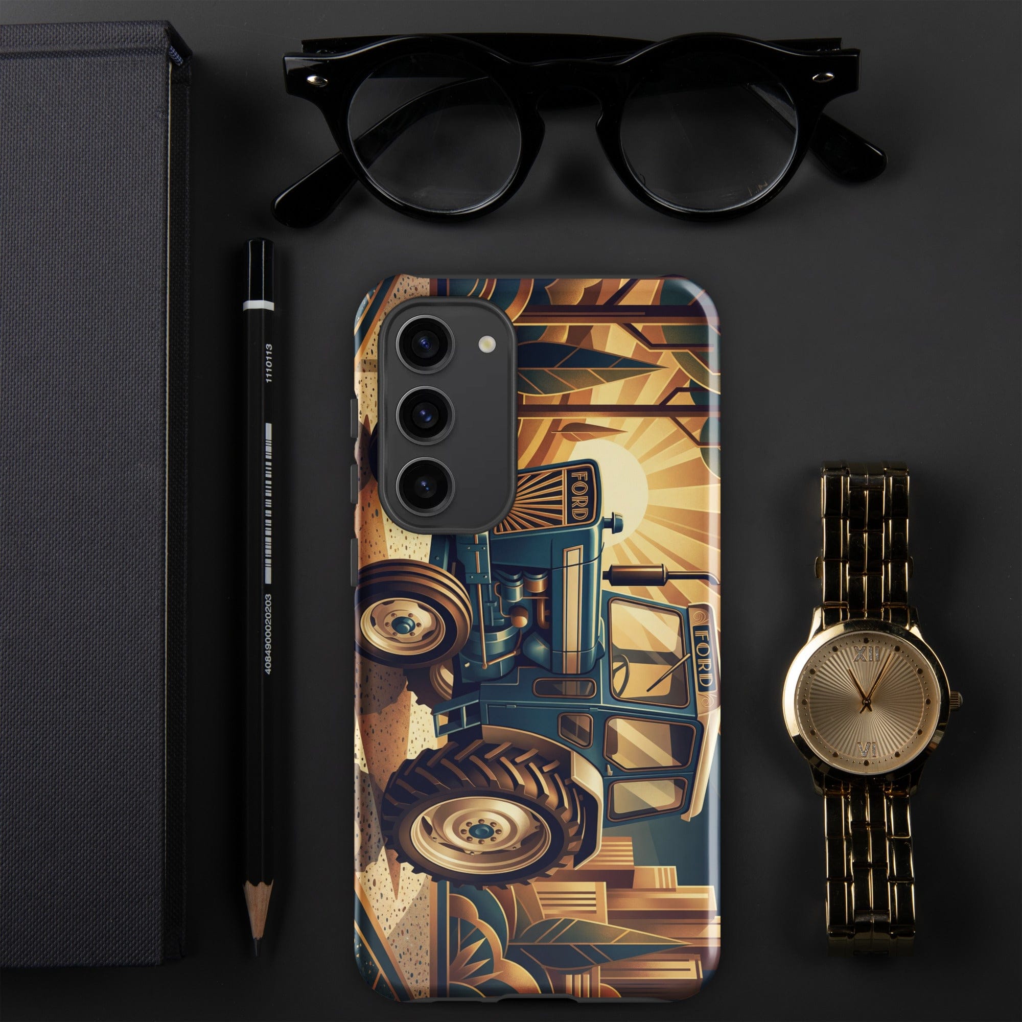 The Tractor Mugs Store Samsung Galaxy S23 Plus Ford 5000 | Art Deco Tough case for Samsung® Quality Farmers Merch