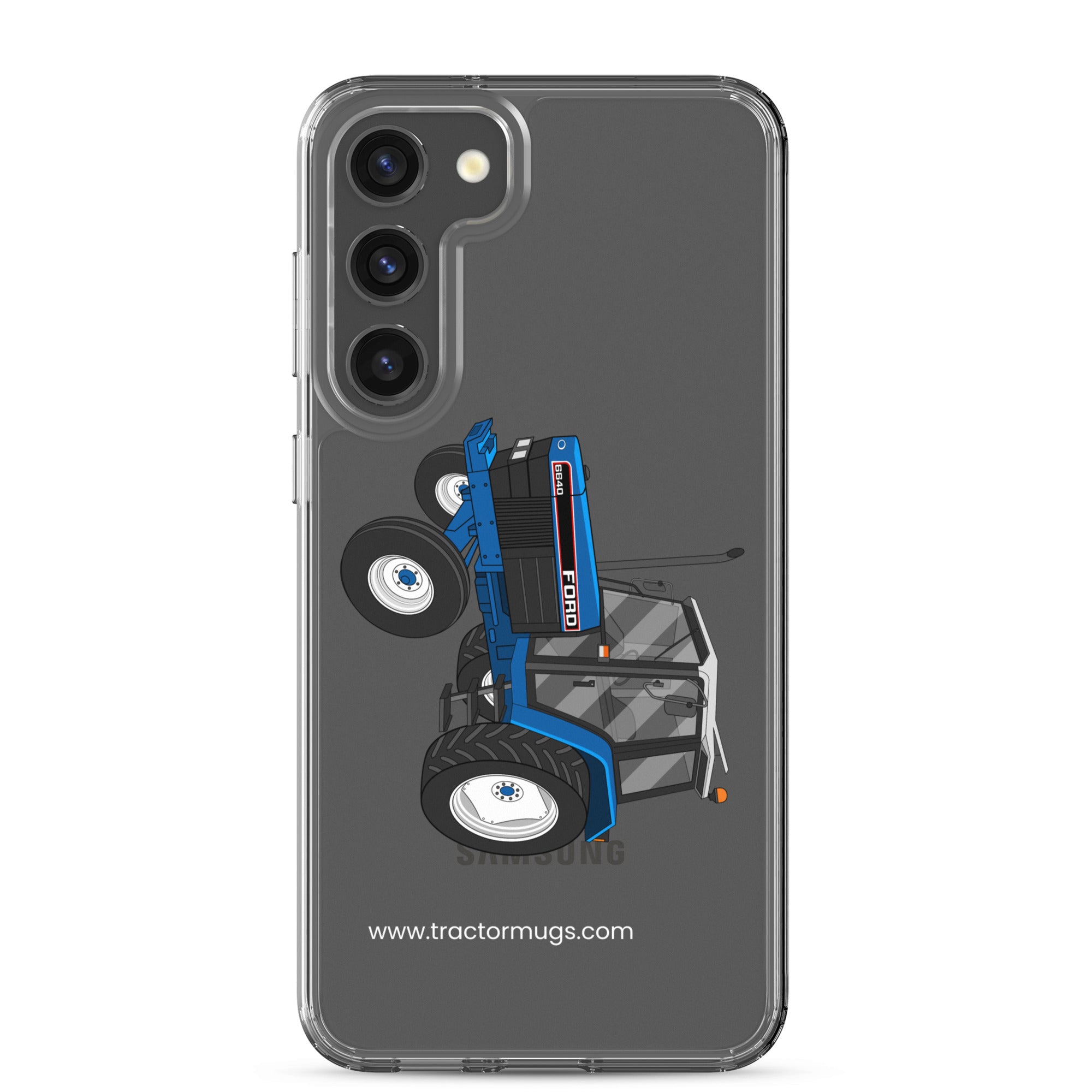 The Tractor Mugs Store Samsung Galaxy S23 Plus Ford 6640 2WD | Clear Case for Samsung® Quality Farmers Merch