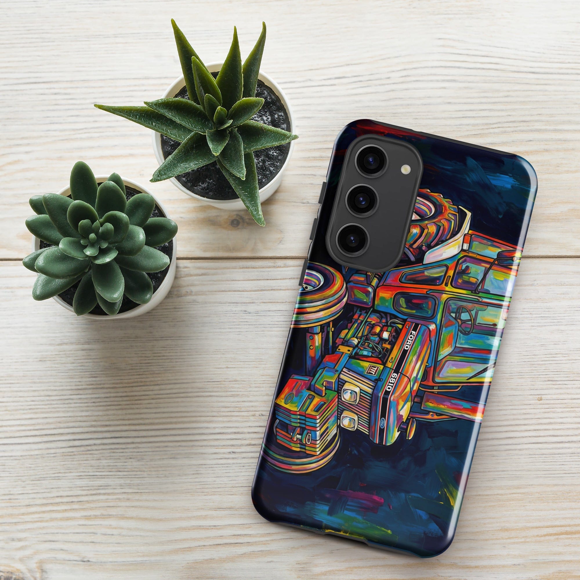 The Tractor Mugs Store Samsung Galaxy S23 Plus Ford 6810 2WD | Splash Art Tough case for Samsung® Quality Farmers Merch