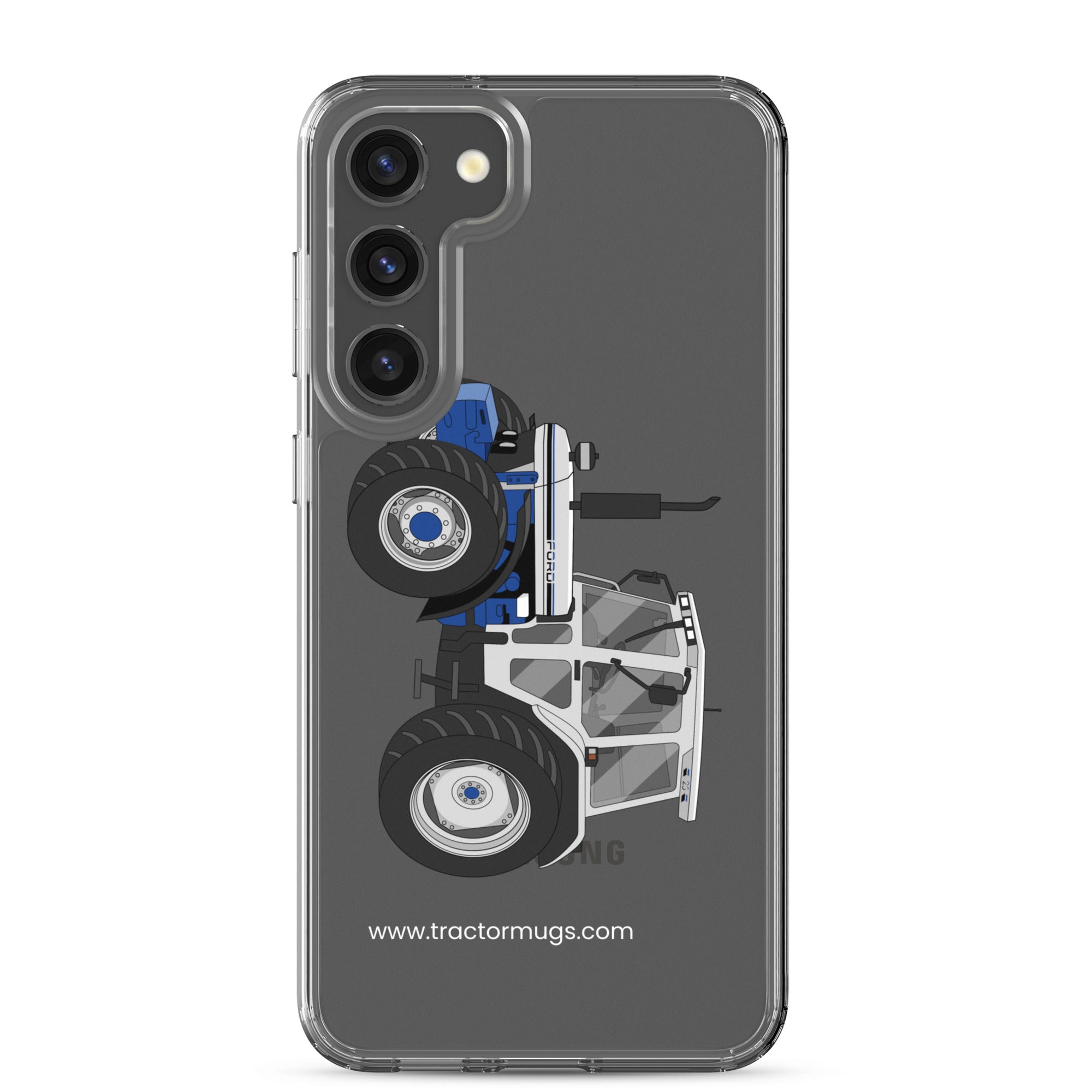 The Tractor Mugs Store Samsung Galaxy S23 Plus Jubilee Edition Silver Tractor | Clear Case for Samsung® Quality Farmers Merch