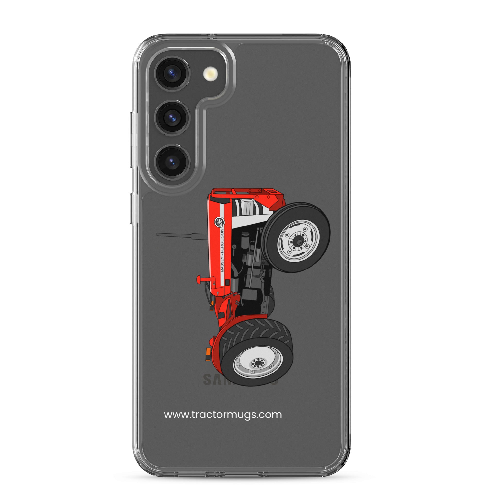 The Tractor Mugs Store Samsung Galaxy S23 Plus Massey Ferguson 135 with cab  | Clear Case for Samsung® Quality Farmers Merch