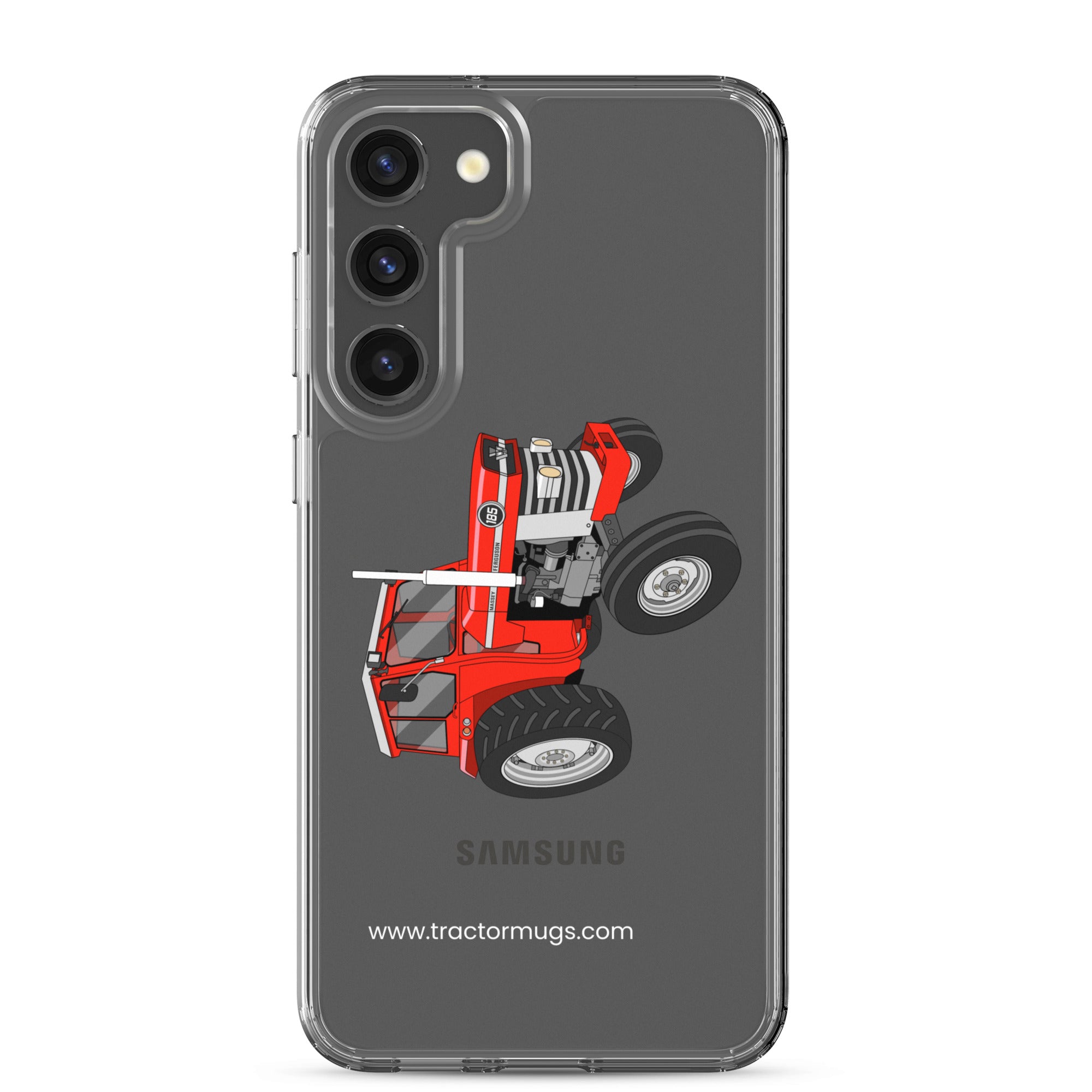 The Tractor Mugs Store Samsung Galaxy S23 Plus Massey Ferguson 185  |  Clear Case for Samsung® Quality Farmers Merch