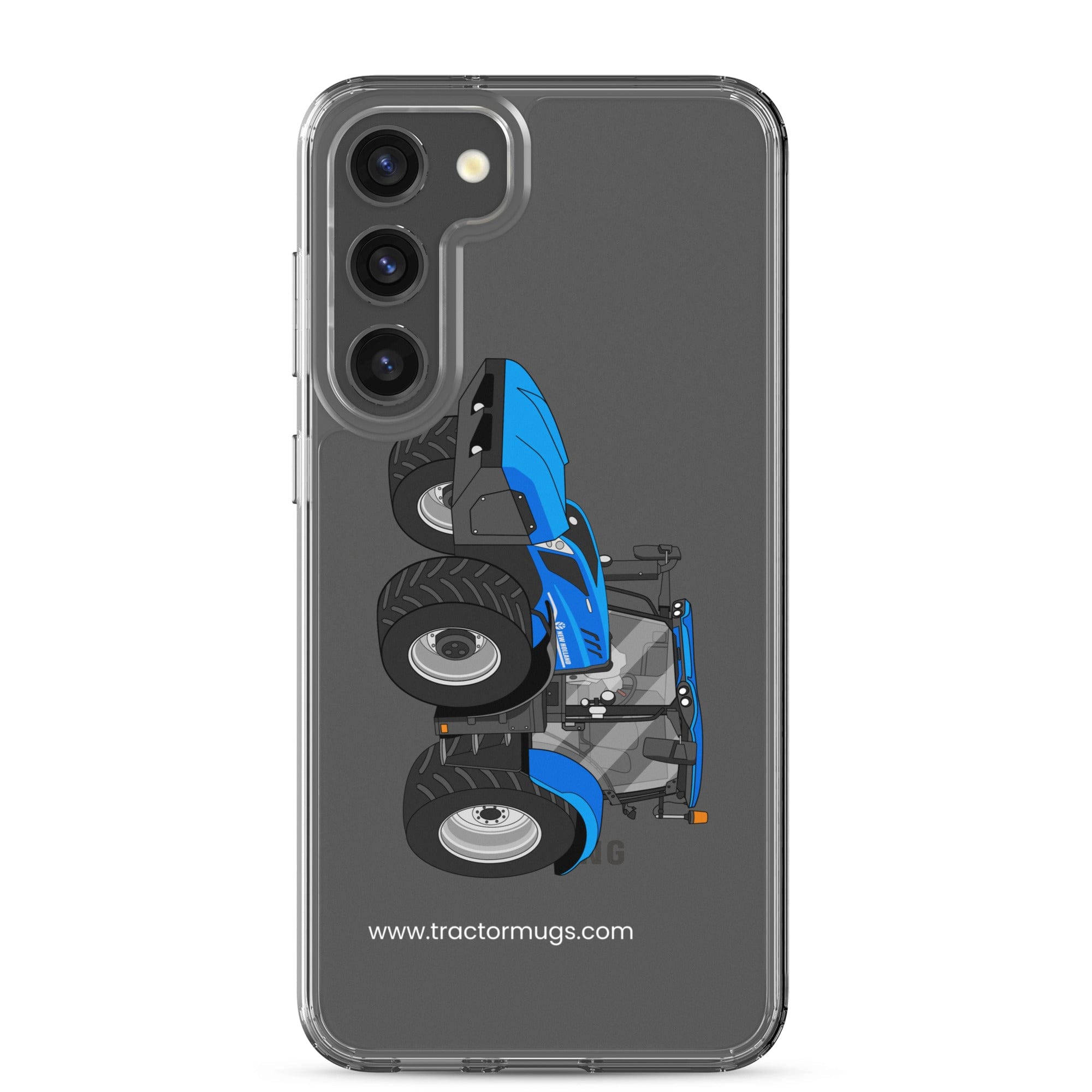 The Tractor Mugs Store Samsung Galaxy S23 Plus New Holland T6 180 Methane | Clear Case for Samsung® Quality Farmers Merch