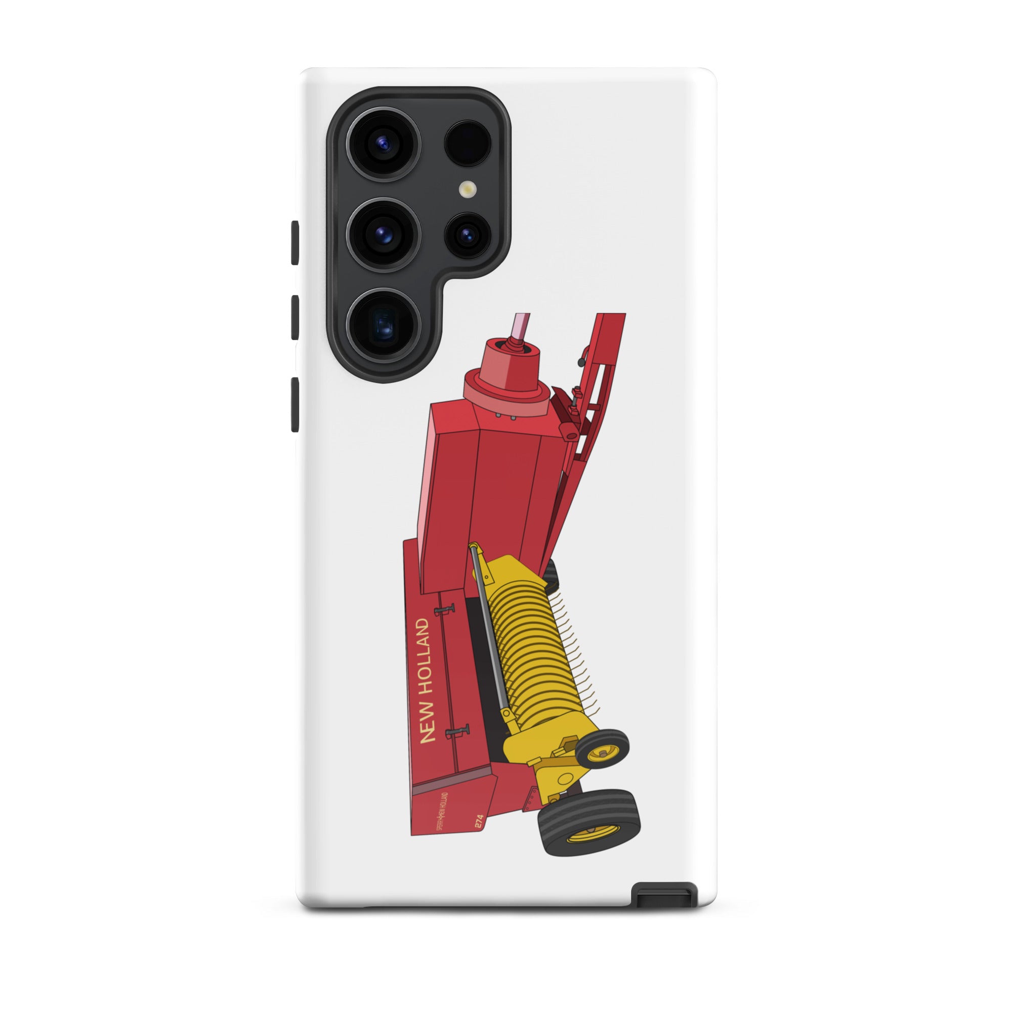 The Tractor Mugs Store Samsung Galaxy S23 Ultra New Holland 274 Square Baler | Tough case for Samsung® Quality Farmers Merch