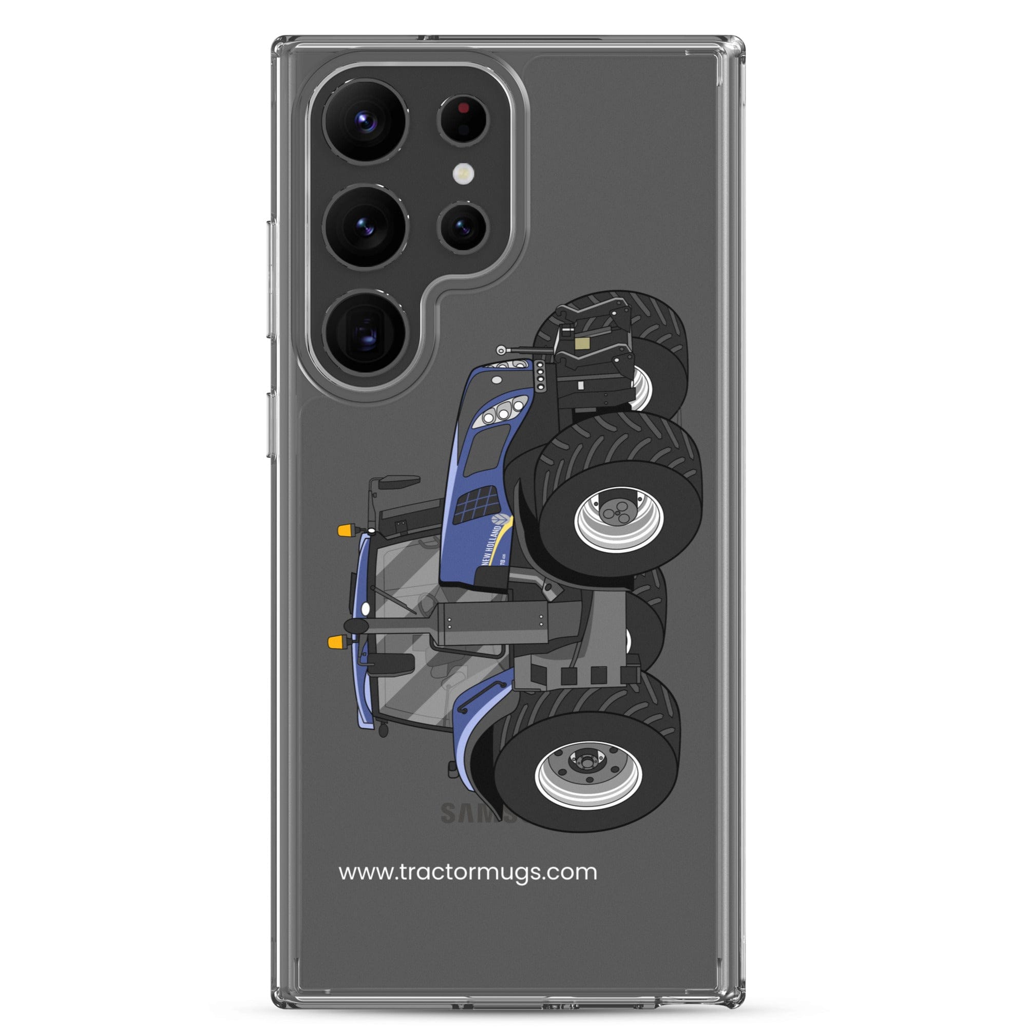 The Tractor Mugs Store Samsung Galaxy S23 Ultra New Holland T8 435 | Clear Case for Samsung® Quality Farmers Merch