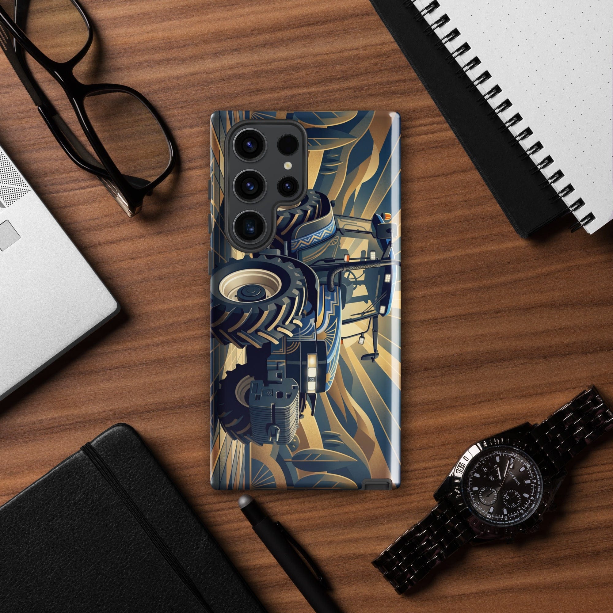 The Tractor Mugs Store Samsung Galaxy S23 Ultra New Holland TM 155  | Art Deco Tough case for Samsung® Quality Farmers Merch