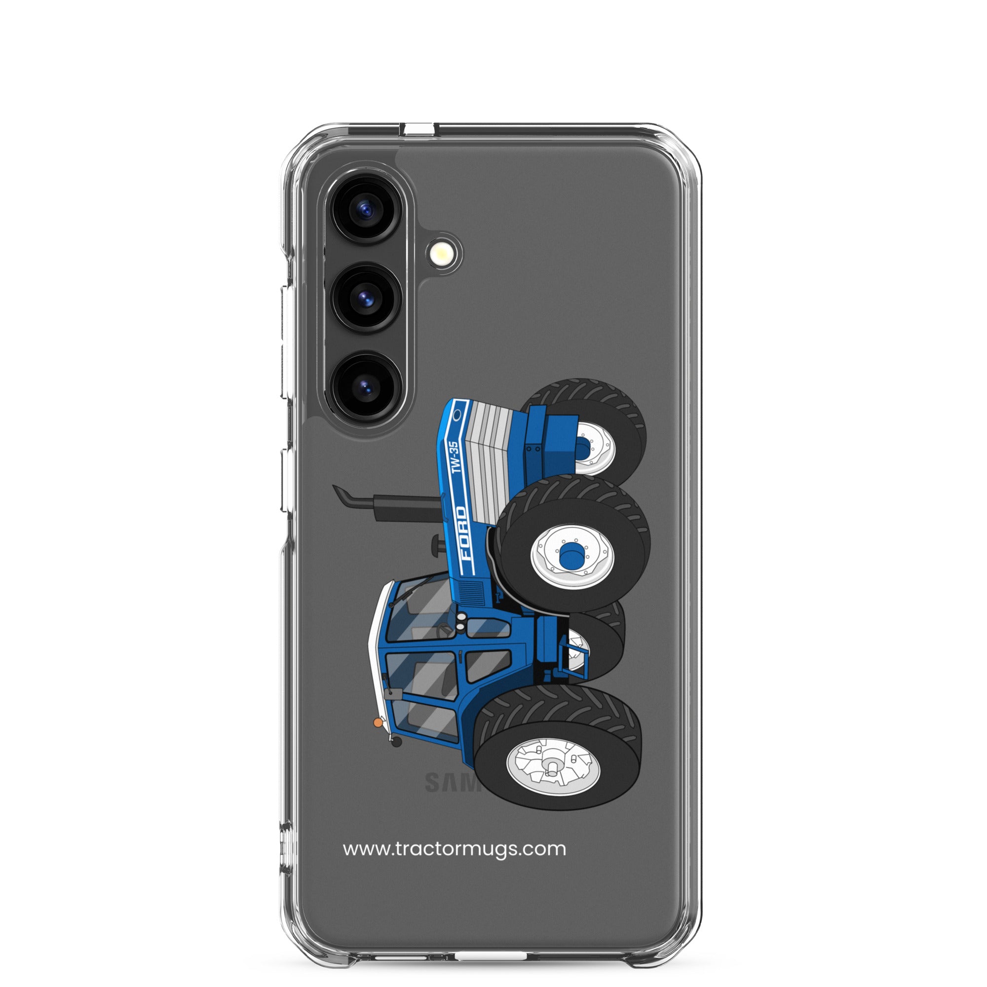 The Tractor Mugs Store Samsung Galaxy S24 Ford TW 35  |  Clear Case for Samsung® Quality Farmers Merch