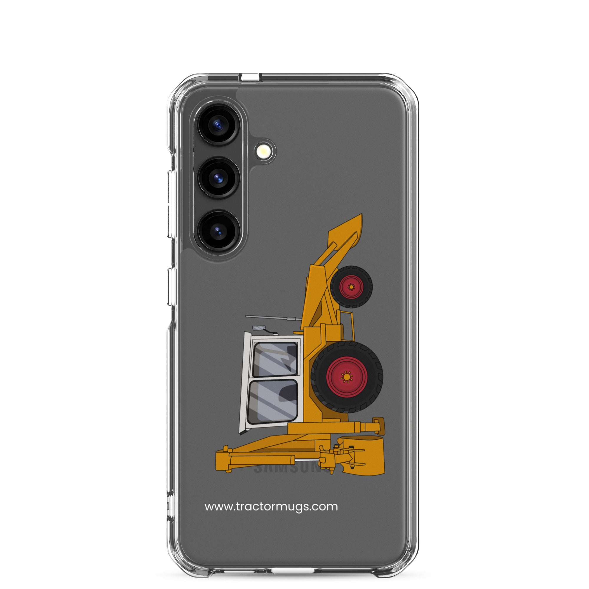 The Tractor Mugs Store Samsung Galaxy S24 JCB 3C (1975) | Clear Case for Samsung® Quality Farmers Merch