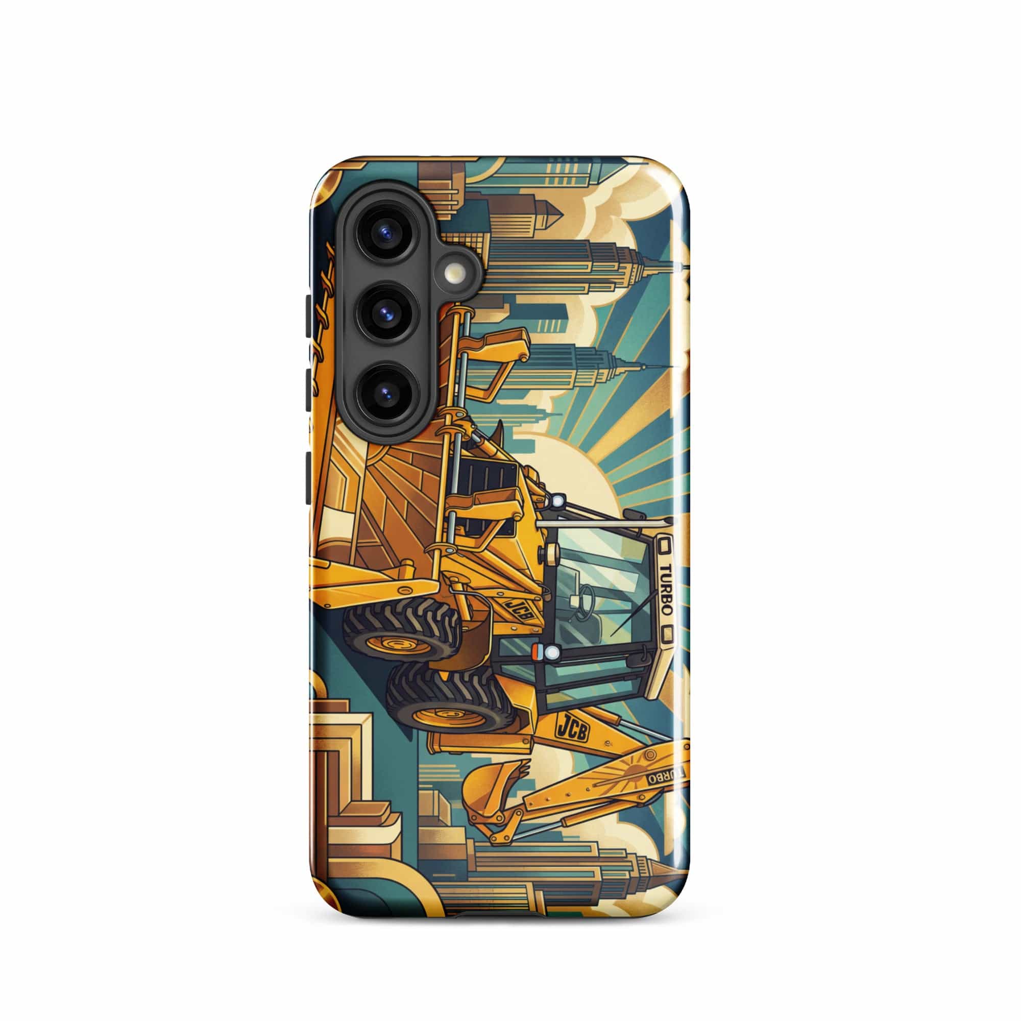 The Tractor Mugs Store Samsung Galaxy S24 JCB 3CX TURBO | Art Deco Tough case for Samsung® Quality Farmers Merch