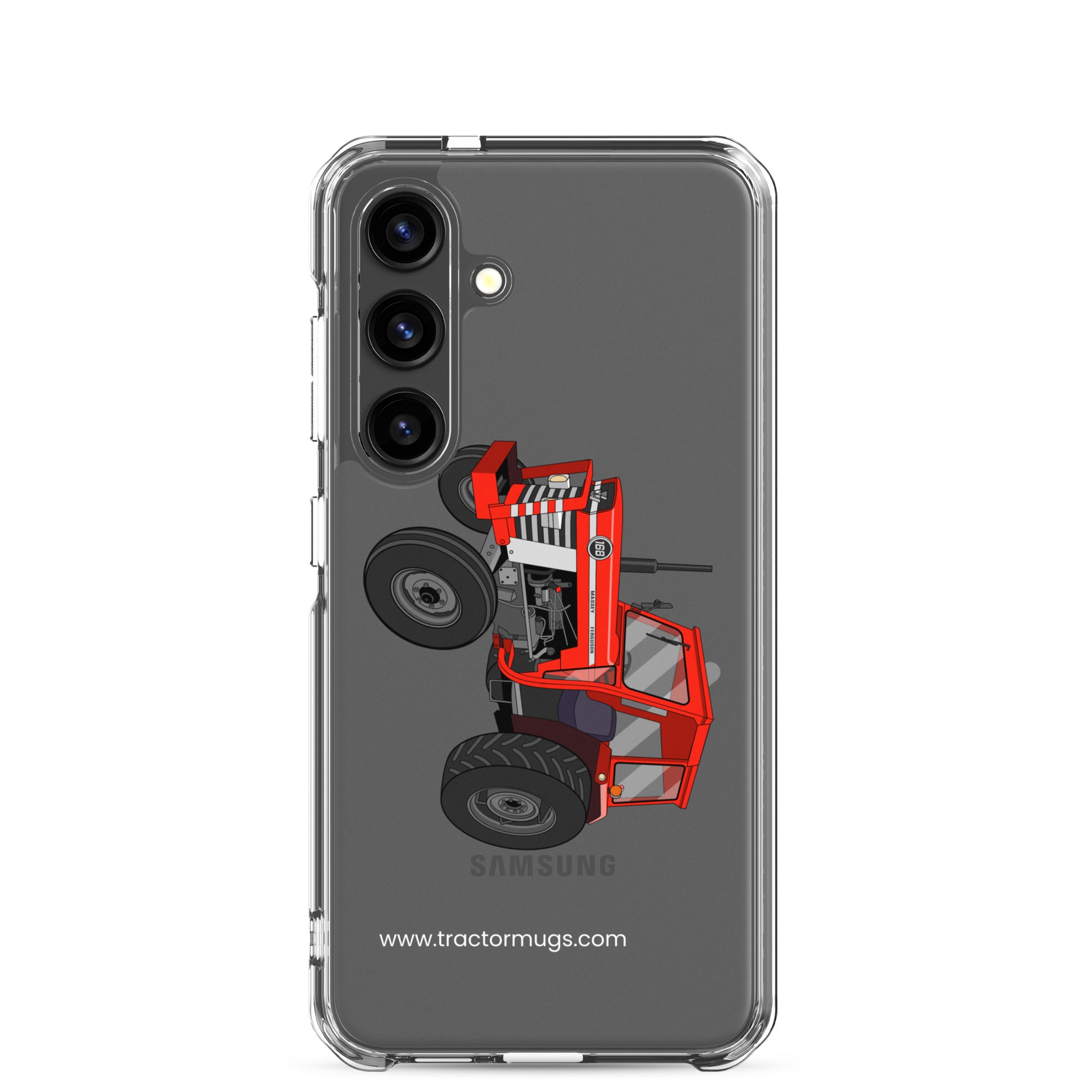 The Tractor Mugs Store Samsung Galaxy S24 Massey Ferguson 168   |  Clear Case for Samsung® Quality Farmers Merch