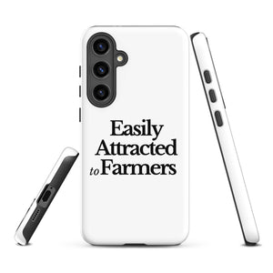 The Tractor Mugs Store Samsung Galaxy S24 Plus EASILY ATTRACTED TO FARMERS | Tough case for Samsung® Quality Farmers Merch