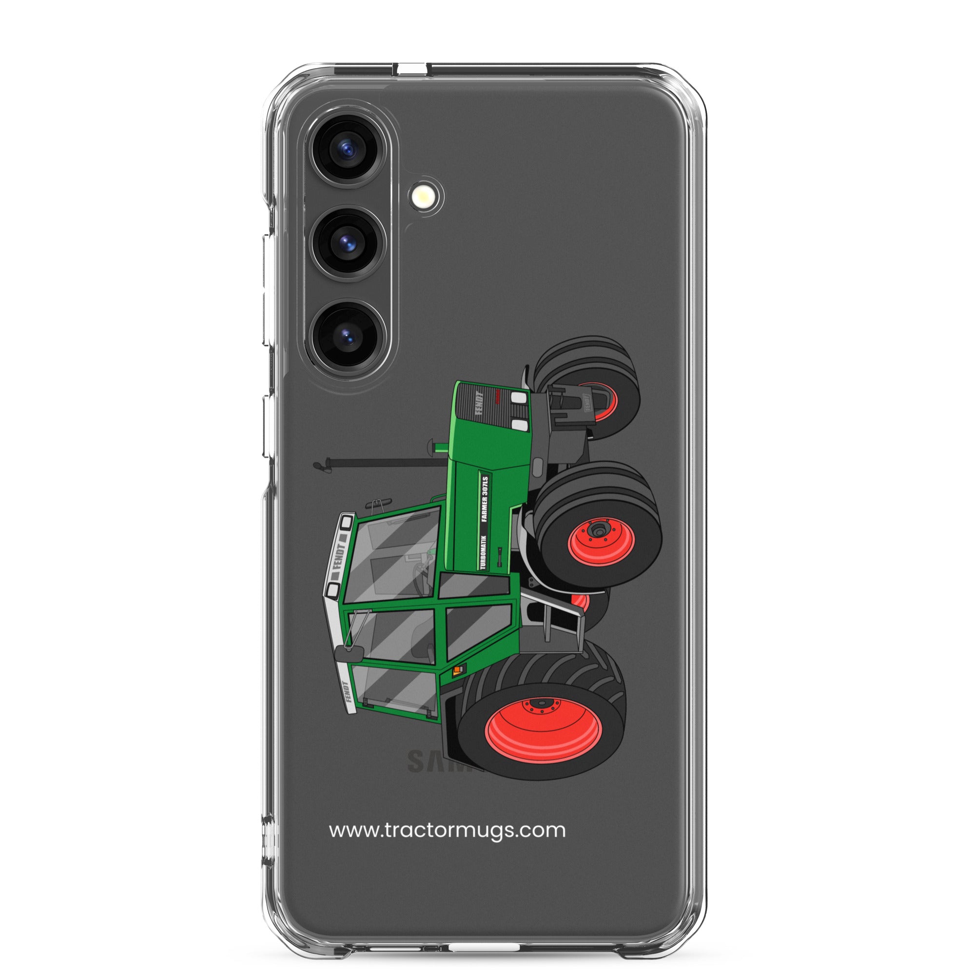 The Tractor Mugs Store Samsung Galaxy S24 Plus Fendt Farmer TURBOMATIK 307 LSA  |  Clear Case for Samsung® Quality Farmers Merch
