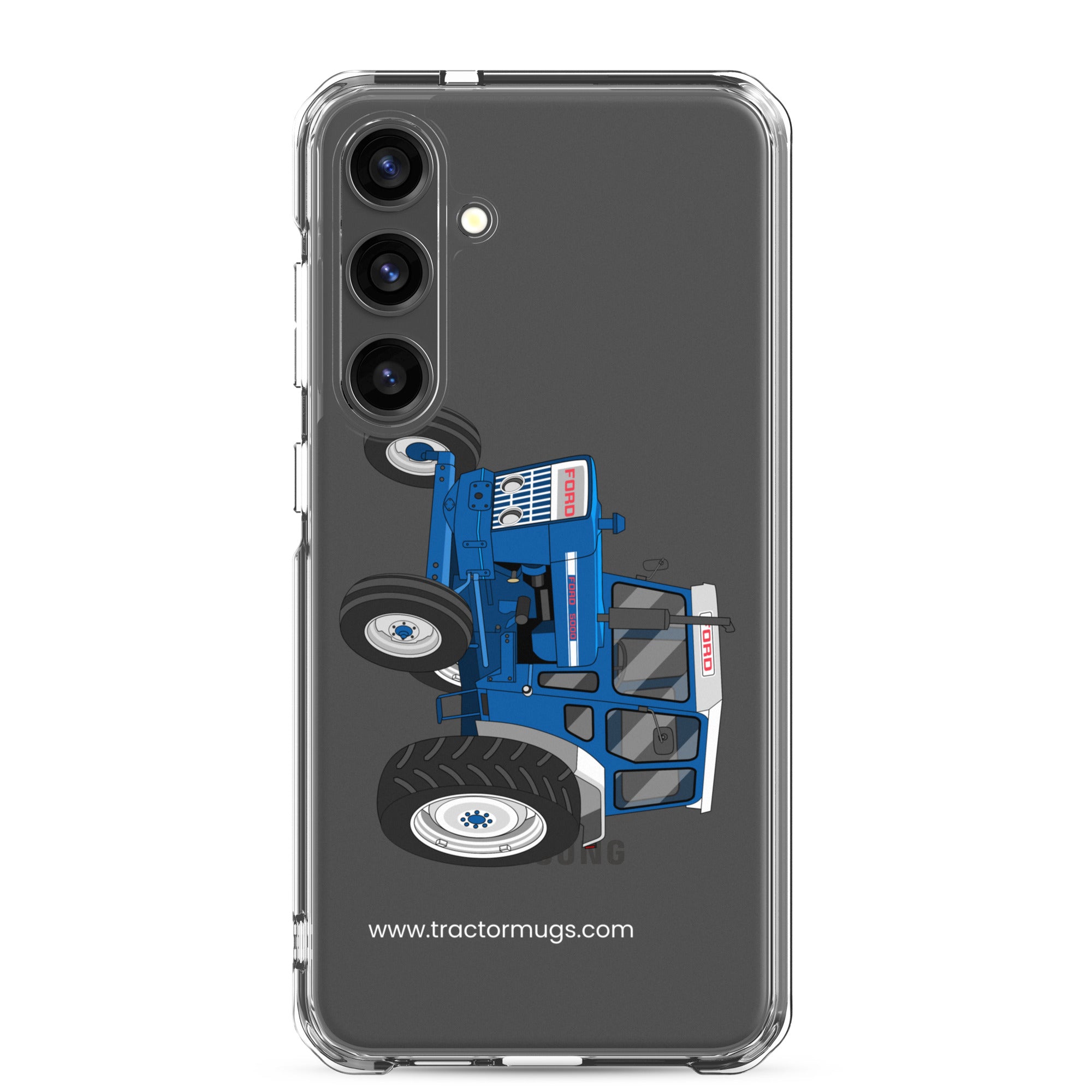 The Tractor Mugs Store Samsung Galaxy S24 Plus Ford 5000  |  Clear Case for Samsung® Quality Farmers Merch