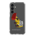 The Tractor Mugs Store Samsung Galaxy S24 Plus JCB 3CX White Cabin 2WD | Clear Case for Samsung® Quality Farmers Merch