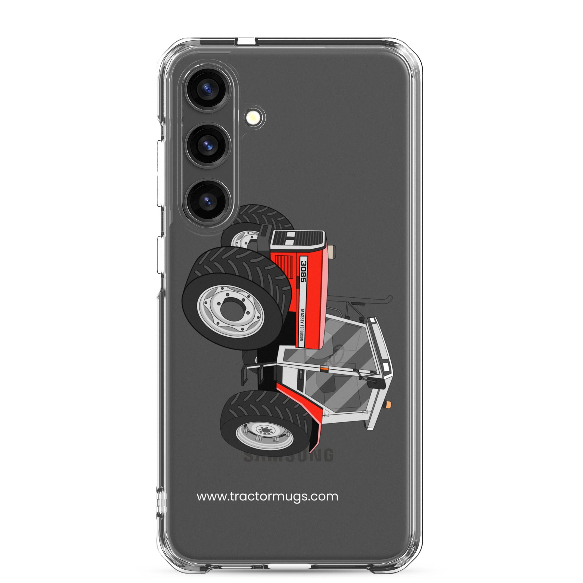 The Tractor Mugs Store Samsung Galaxy S24 Plus Massey Ferguson 3085 | Clear Case for Samsung® Quality Farmers Merch