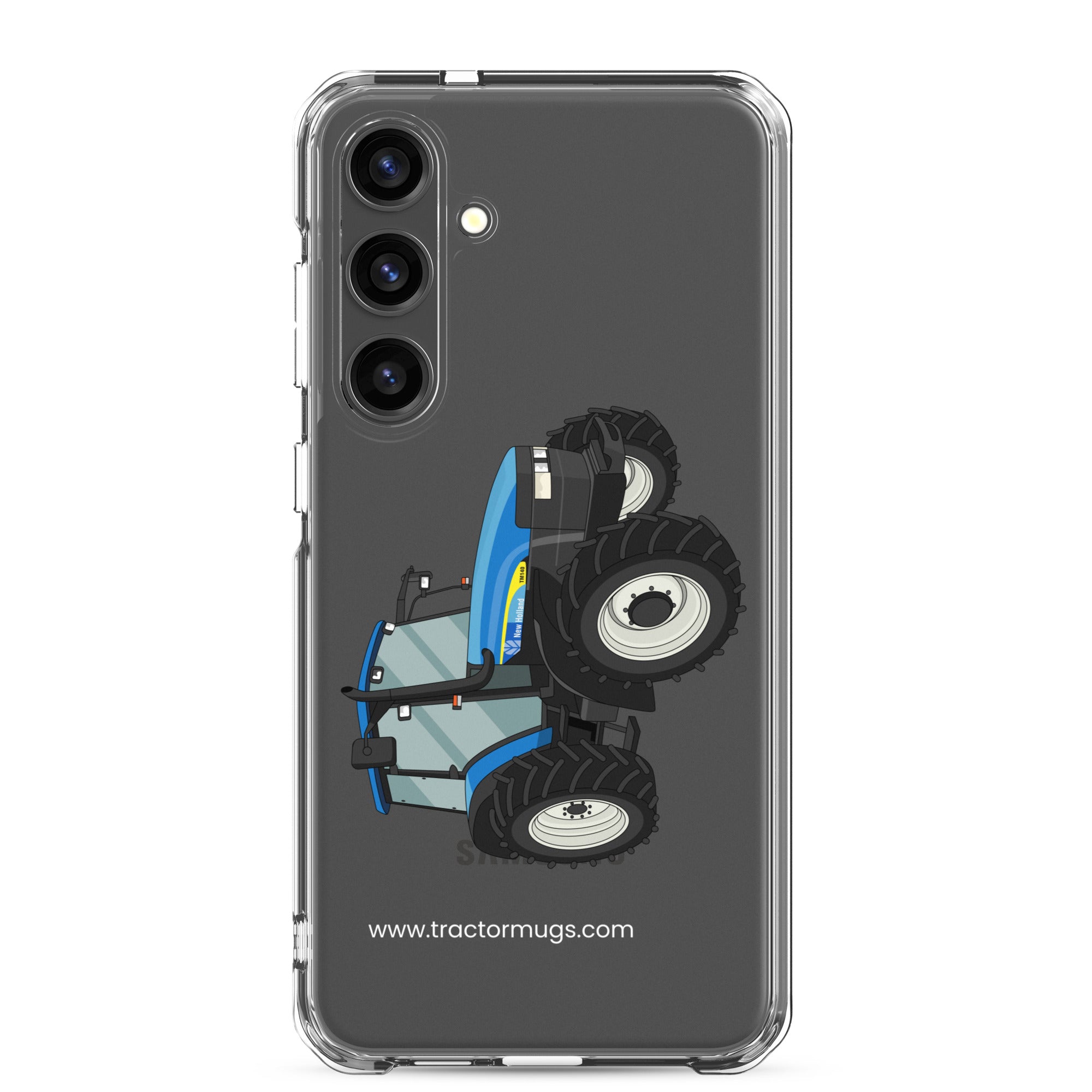The Tractor Mugs Store Samsung Galaxy S24 Plus New Holland TM 140 | Clear Case for Samsung® Quality Farmers Merch