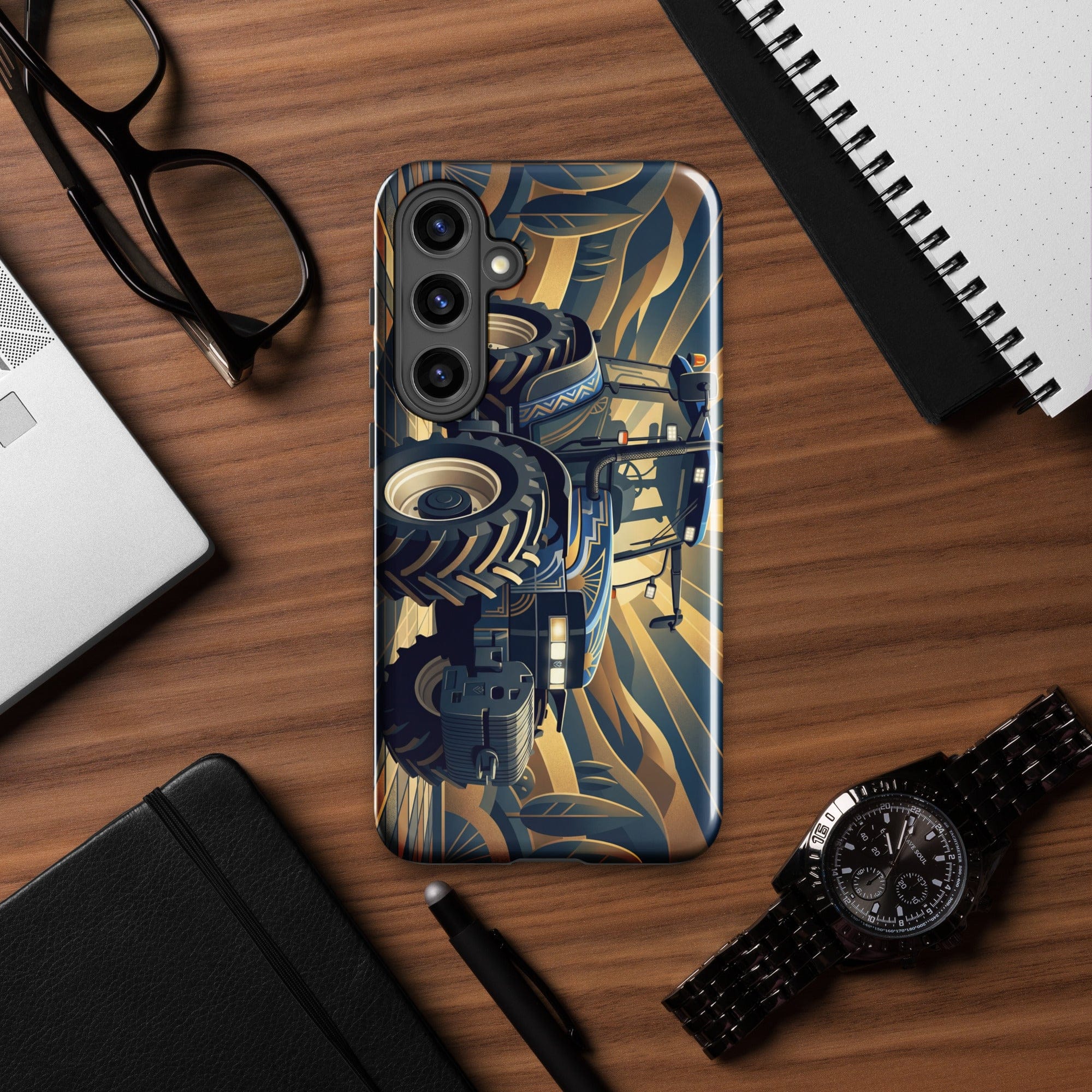 The Tractor Mugs Store Samsung Galaxy S24 Plus New Holland TM 155  | Art Deco Tough case for Samsung® Quality Farmers Merch