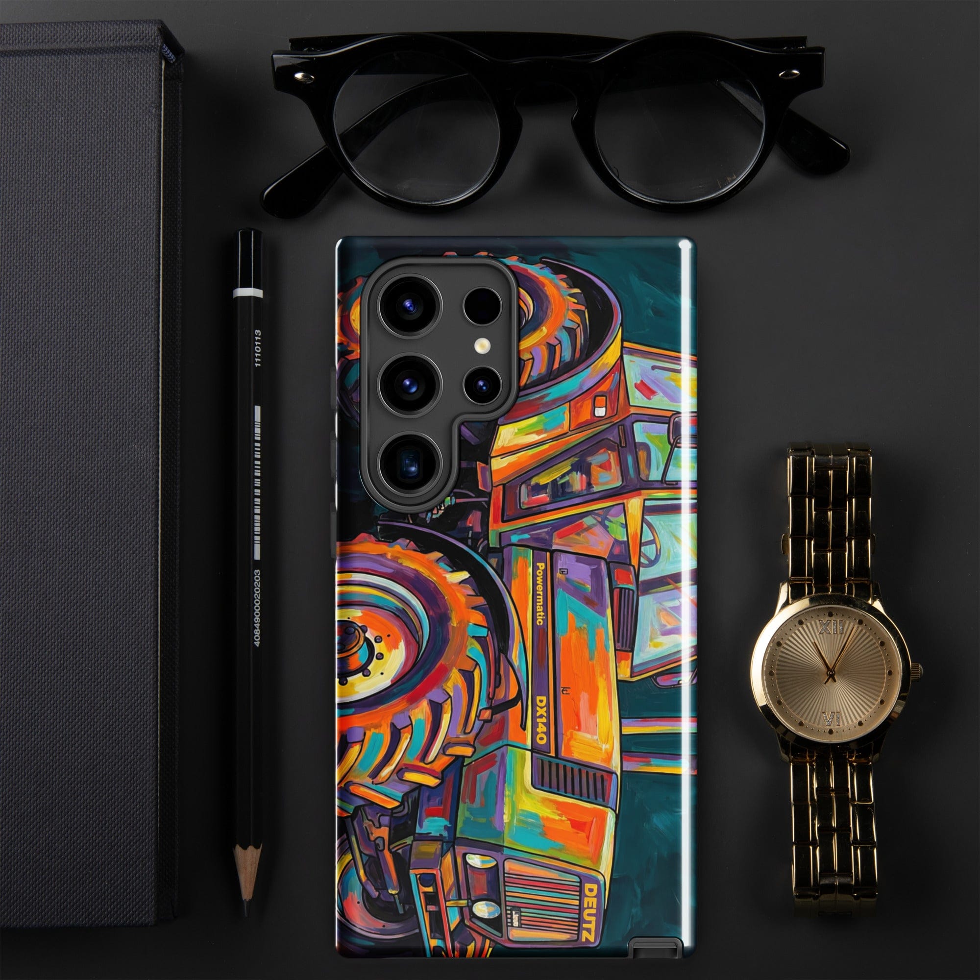 The Tractor Mugs Store Samsung Galaxy S24 Ultra Deutz Fahr DX 140 | Splash Art Tough case for Samsung® Quality Farmers Merch