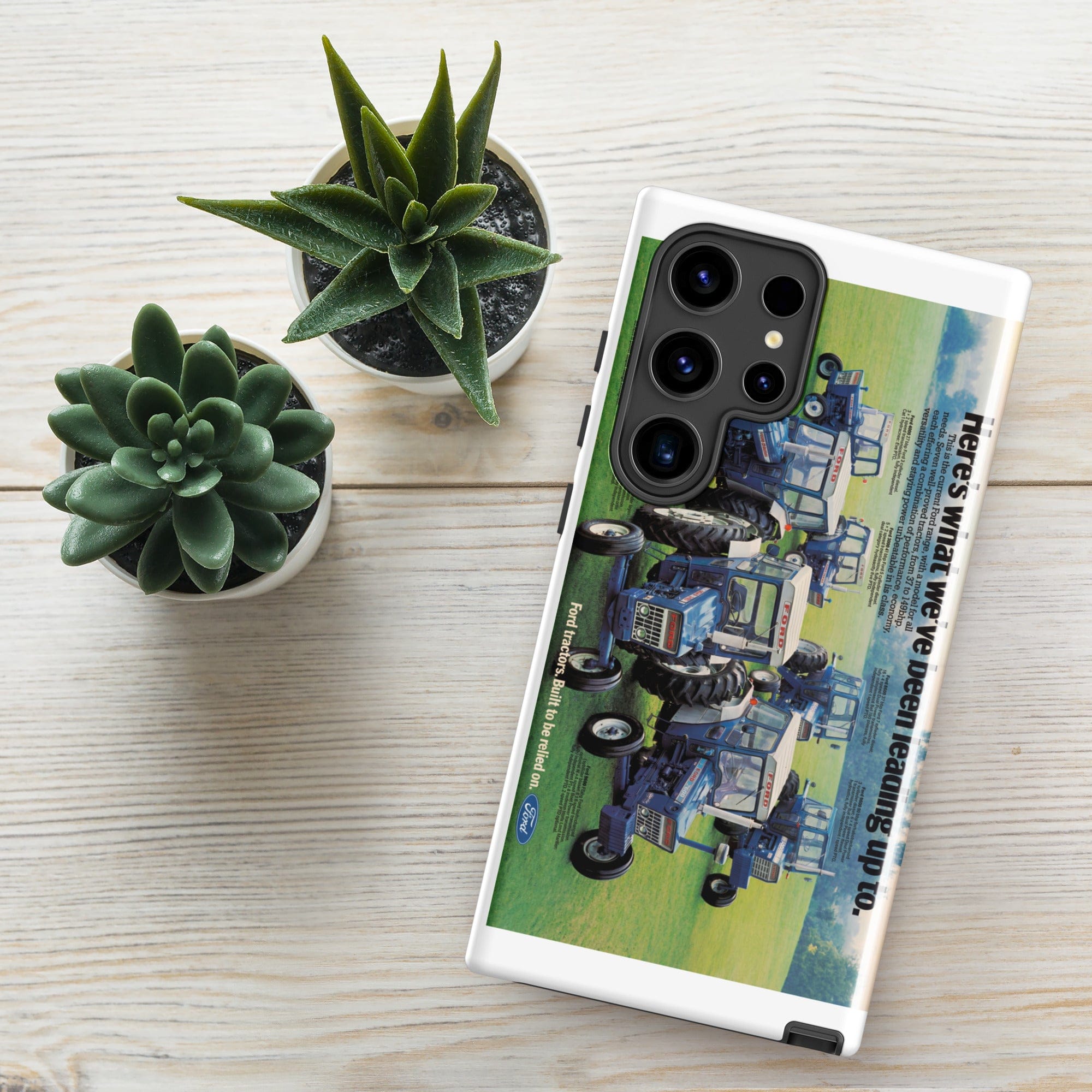 The Tractor Mugs Store Samsung Galaxy S24 Ultra Ford '000 Series Advert | Tough case for Samsung® Quality Farmers Merch