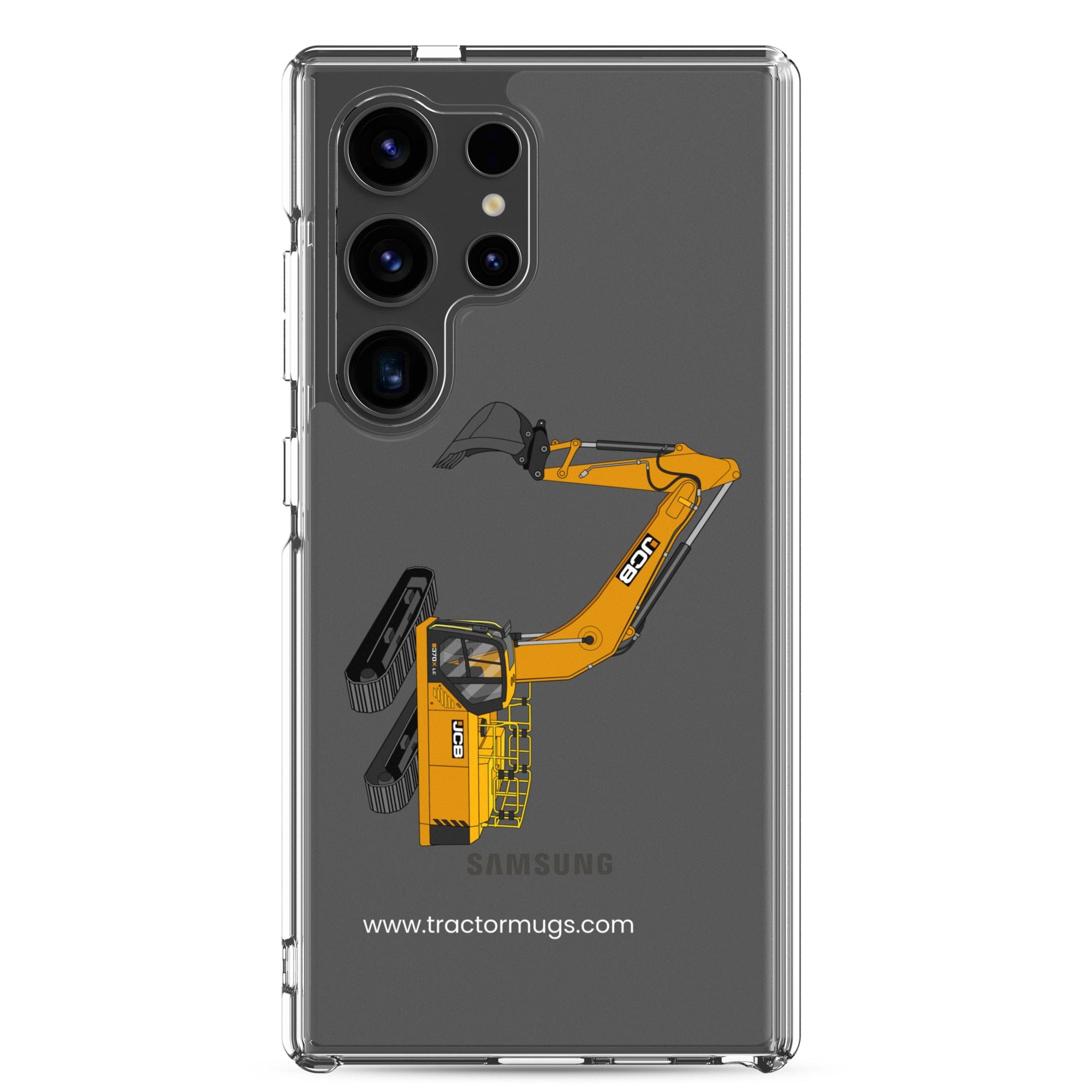 The Tractor Mugs Store Samsung Galaxy S24 Ultra JCB 370 LC | Clear Case for Samsung® Quality Farmers Merch