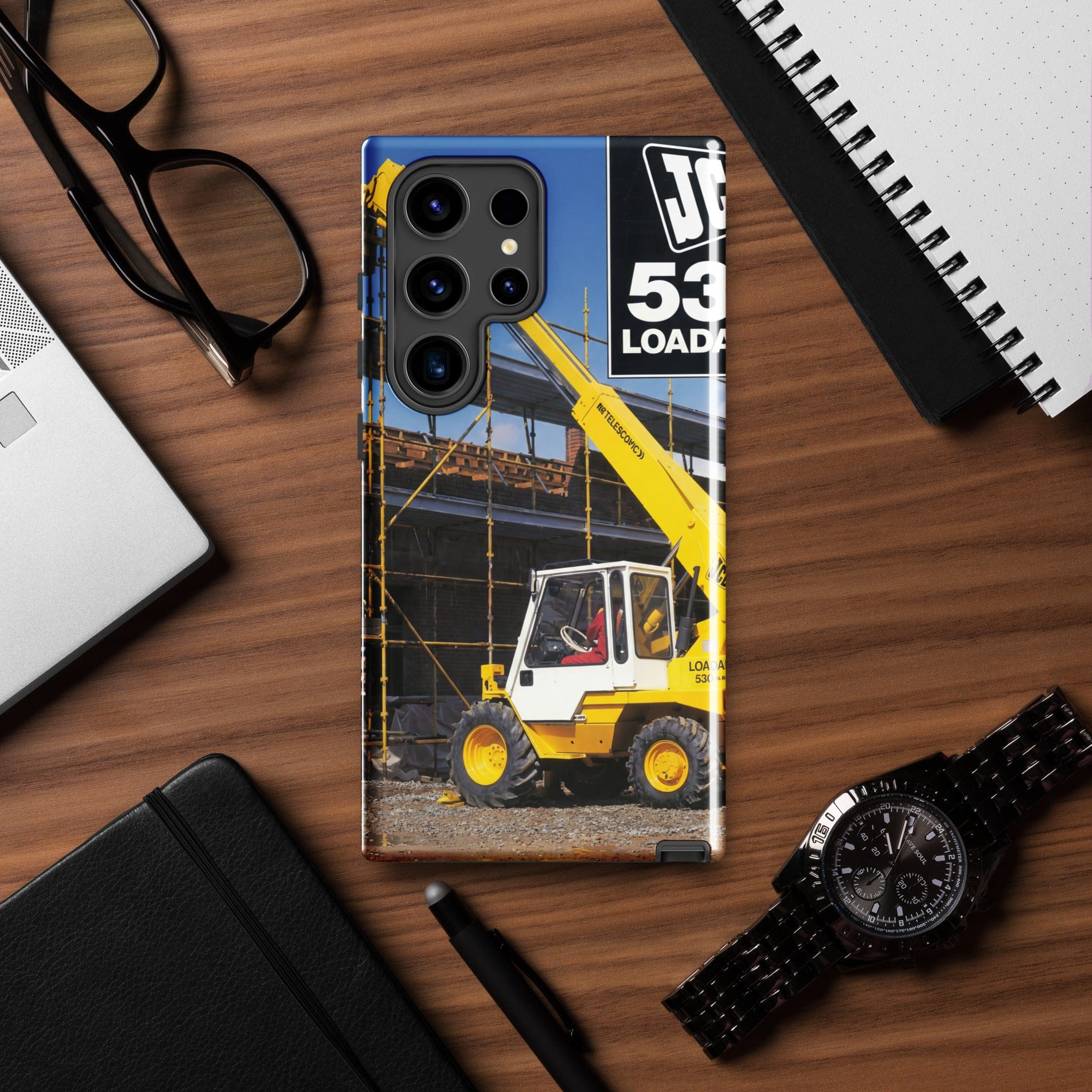 The Tractor Mugs Store Samsung Galaxy S24 Ultra JCB Loadall 530 Brochure | Tough case for Samsung® Quality Farmers Merch