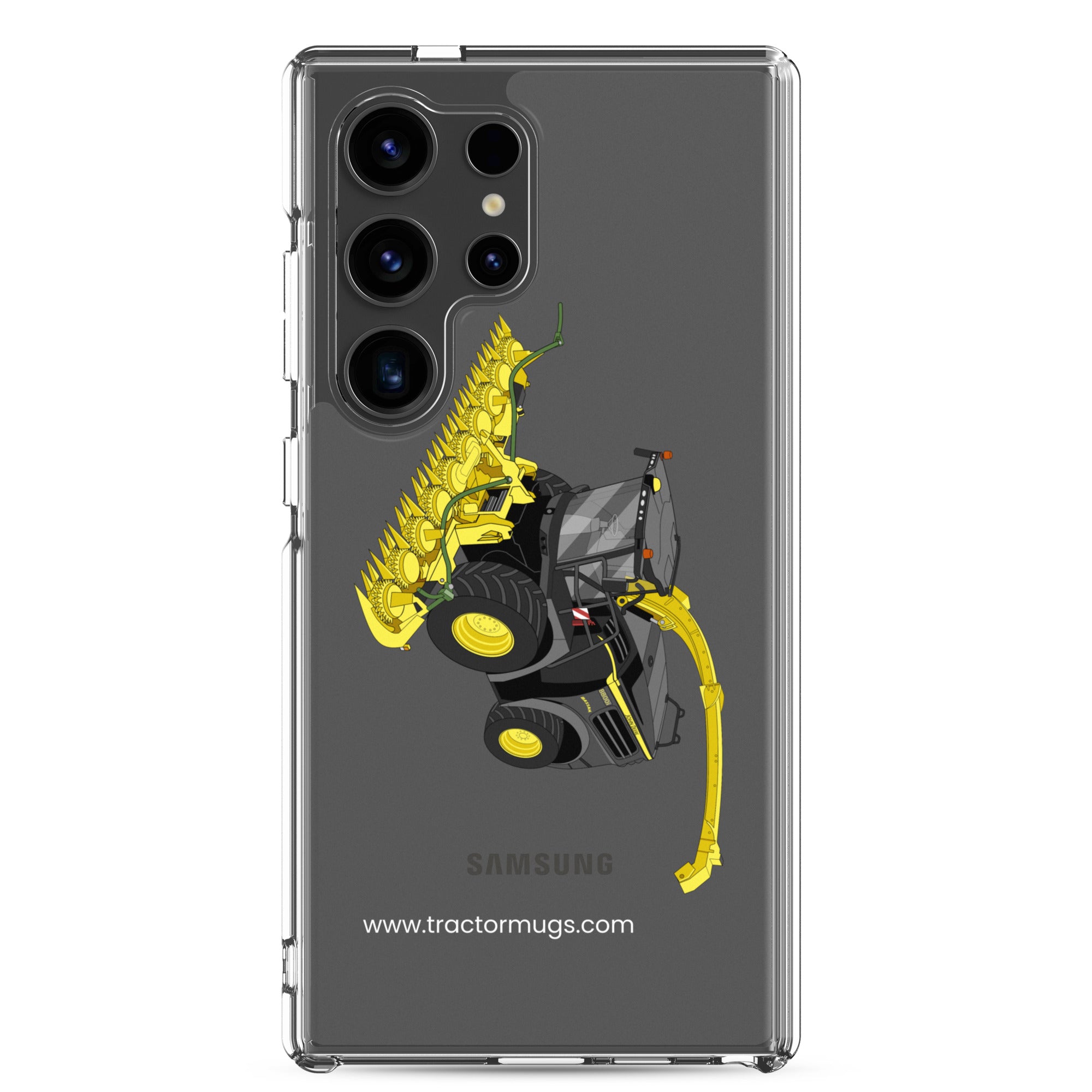 The Tractor Mugs Store Samsung Galaxy S24 Ultra John Deere 8800 Black Beauty Silage Harvester | Clear Case for Samsung® Quality Farmers Merch